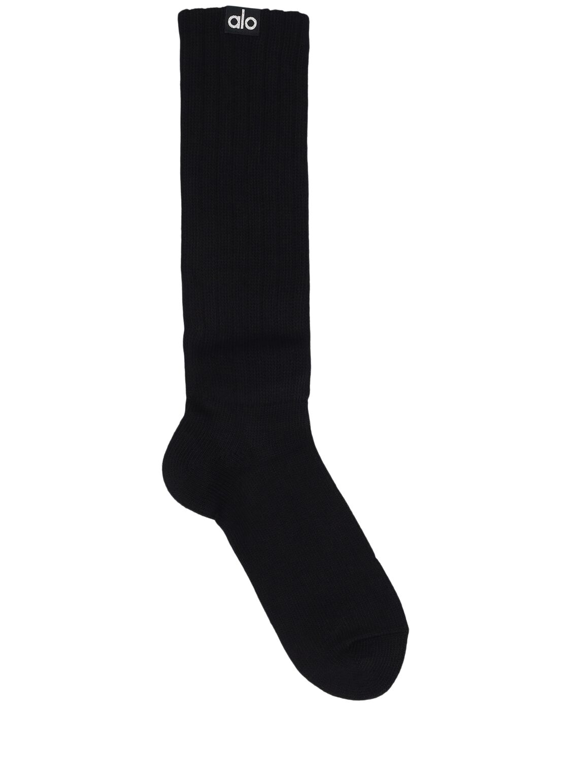 Alo Yoga Scrunch Cotton Blend Socks In Black