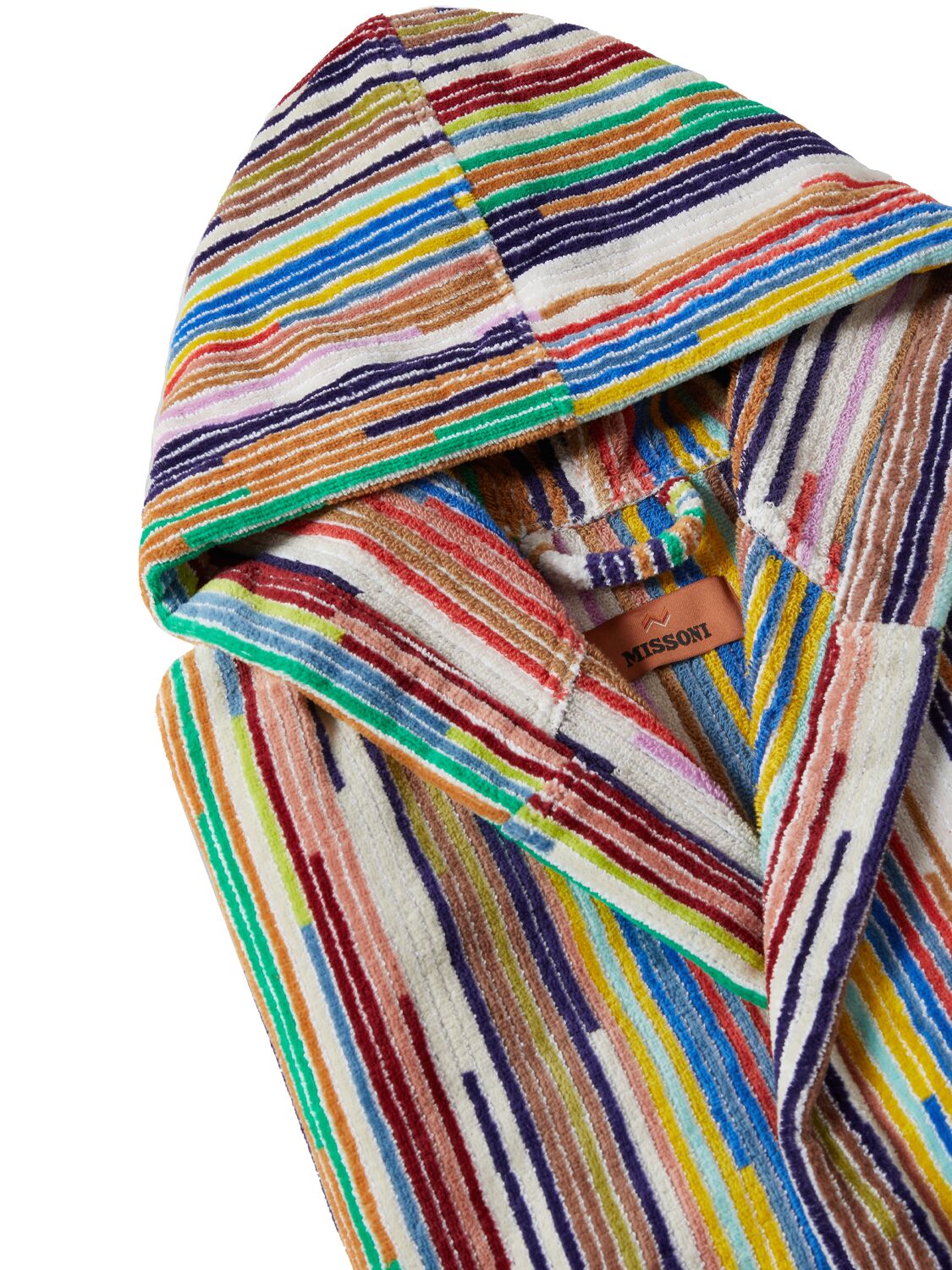 Shop Missoni Home Collection Melody Hooded Bathrobe In Multicolor