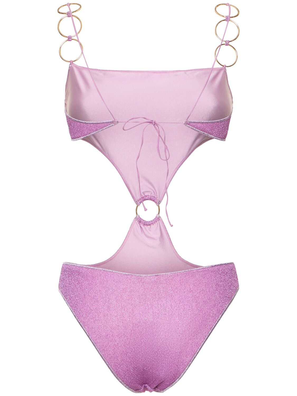 Shop Oséree Swimwear Lumière Ring Cutout Swimsuit In 紫色