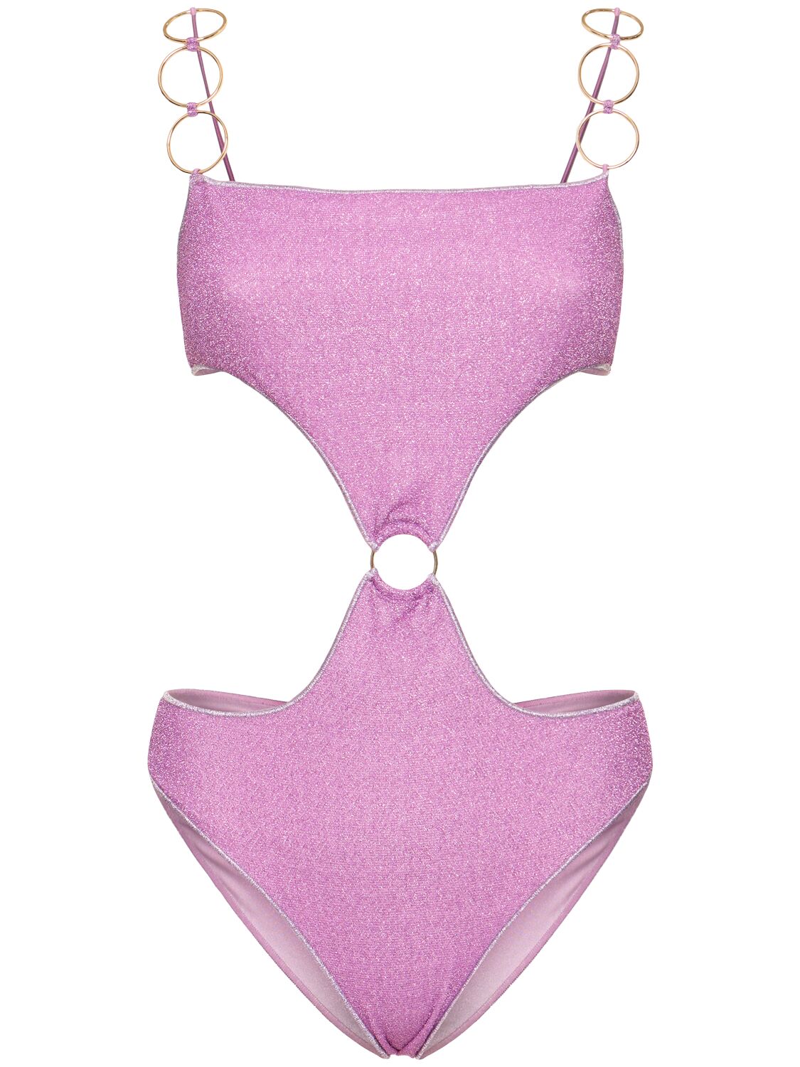 Oséree Swimwear Lumière Ring Cutout Swimsuit In 紫色