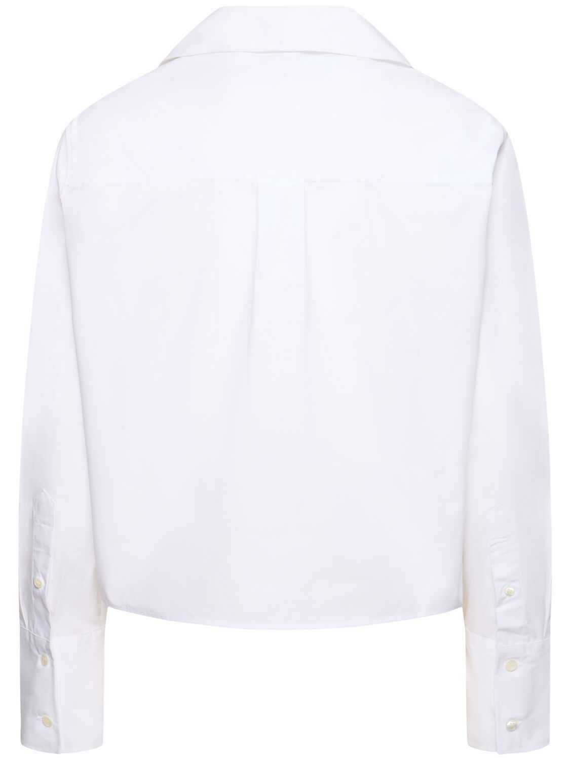 Shop Jw Anderson Bow Tie Cropped Shirt In White