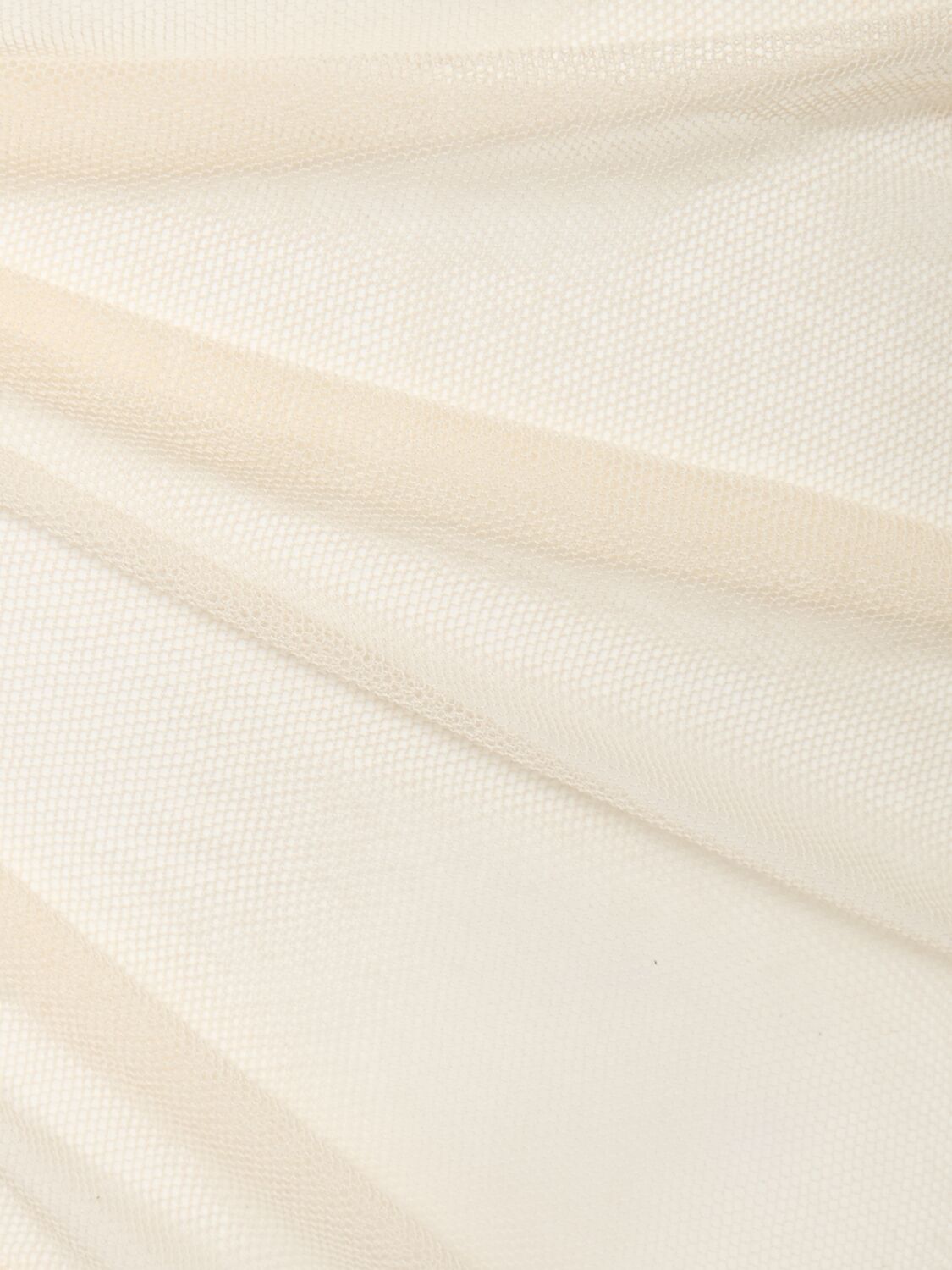 Shop Dolce & Gabbana Tulle Long Sleeve Crewneck T-shirt In White