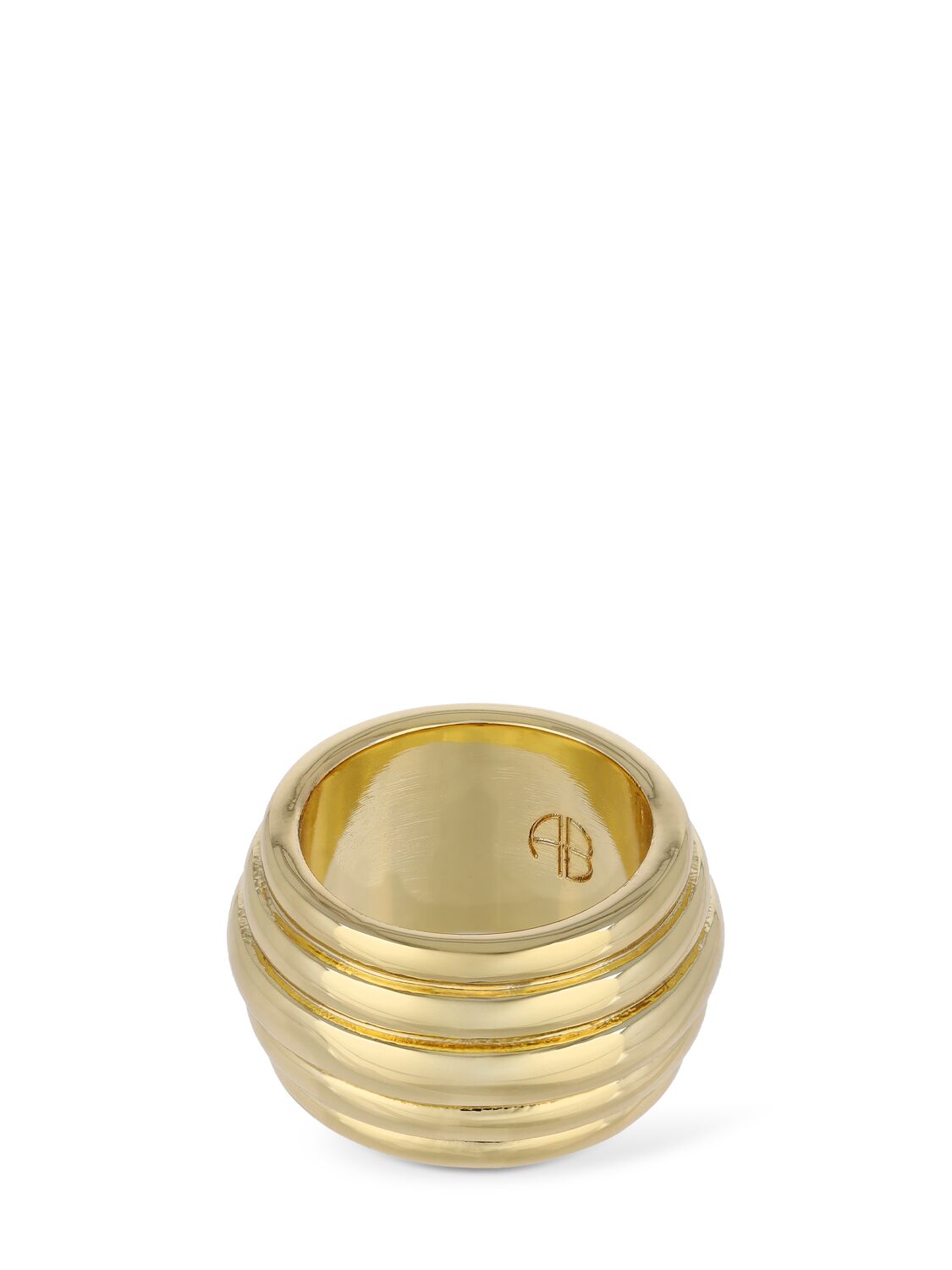Shop Anine Bing Oval Link Ring In Gold