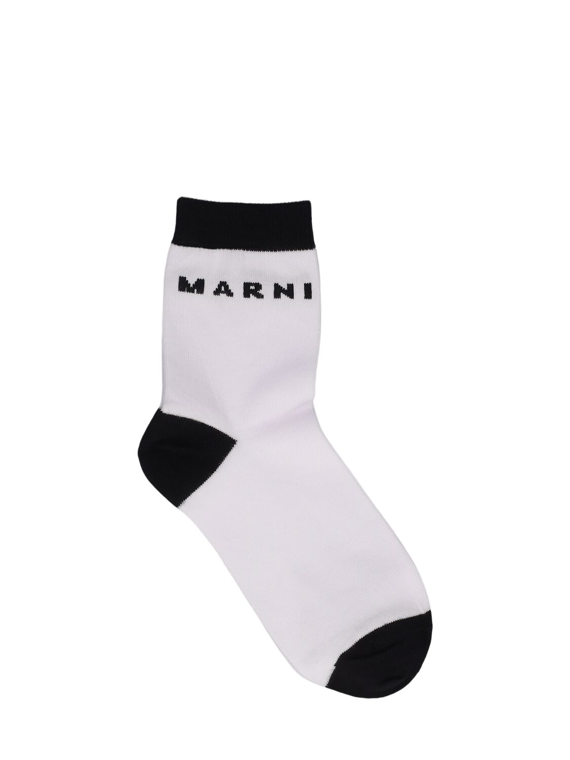 Marni Junior Kids' Cotton Knit Socks In White