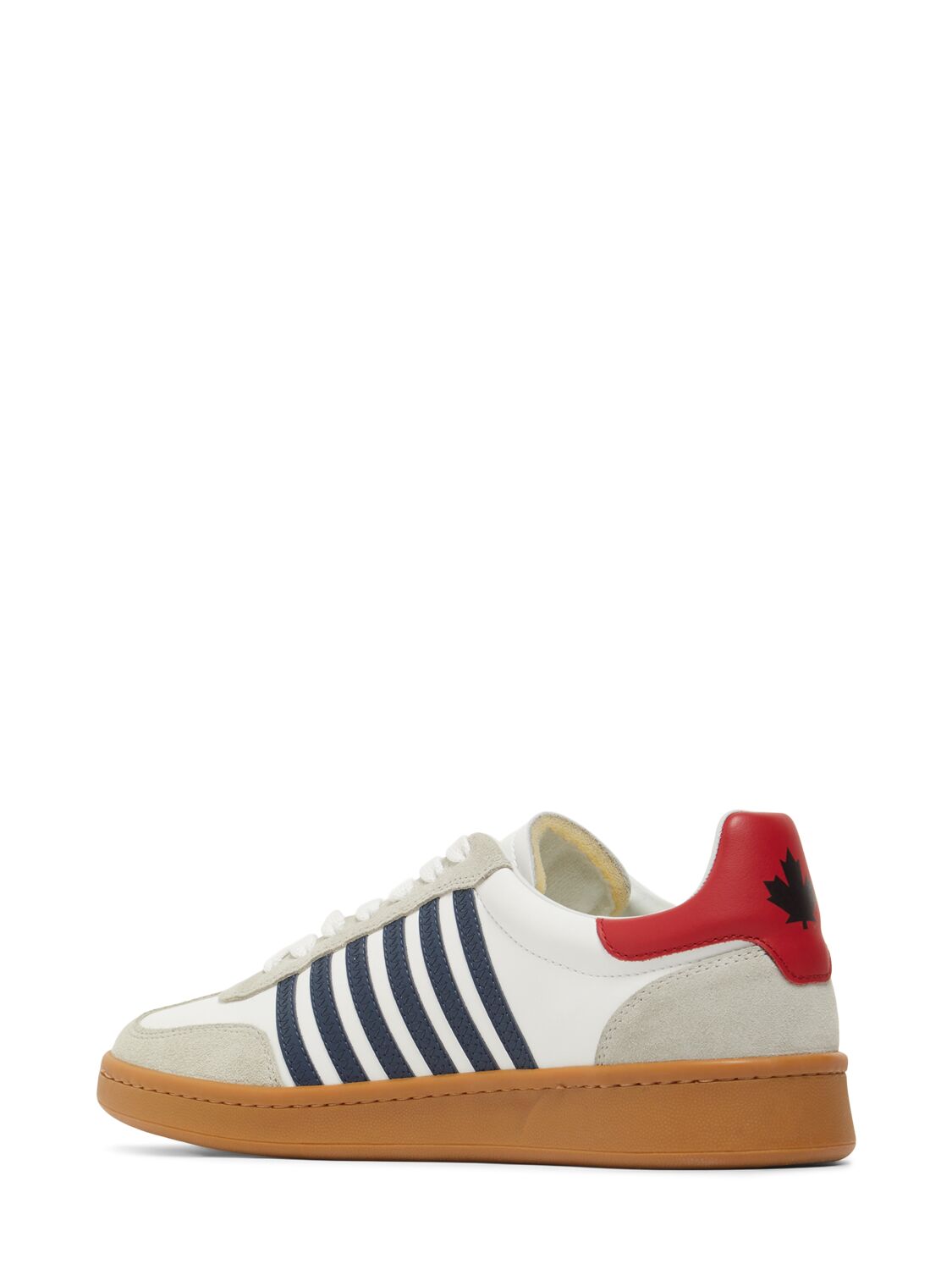 Shop Dsquared2 Boxer Low Top Sneakers In White/blue