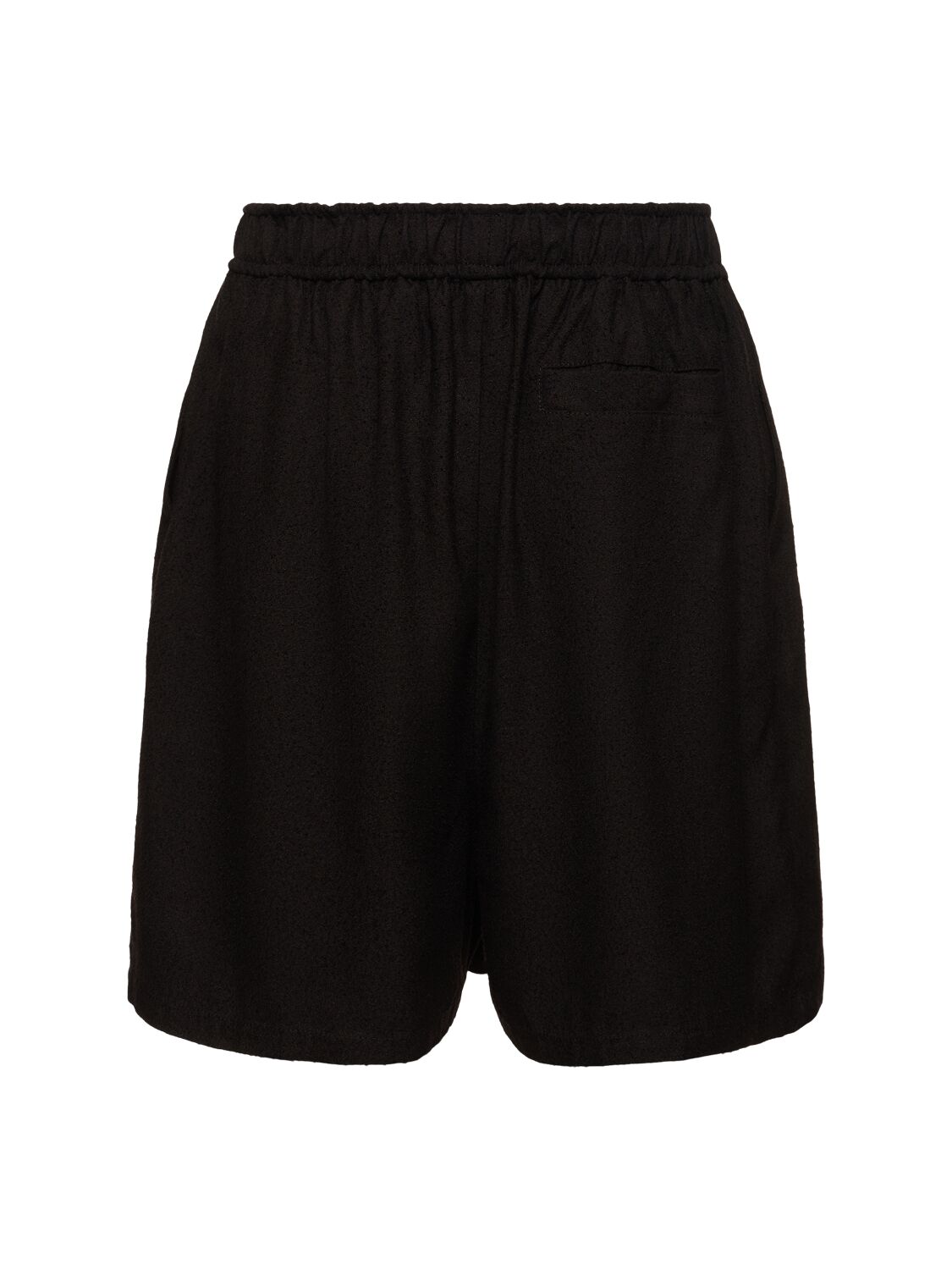 Shop 4sdesigns Baggy Viscose Blend Satin Shorts In Black
