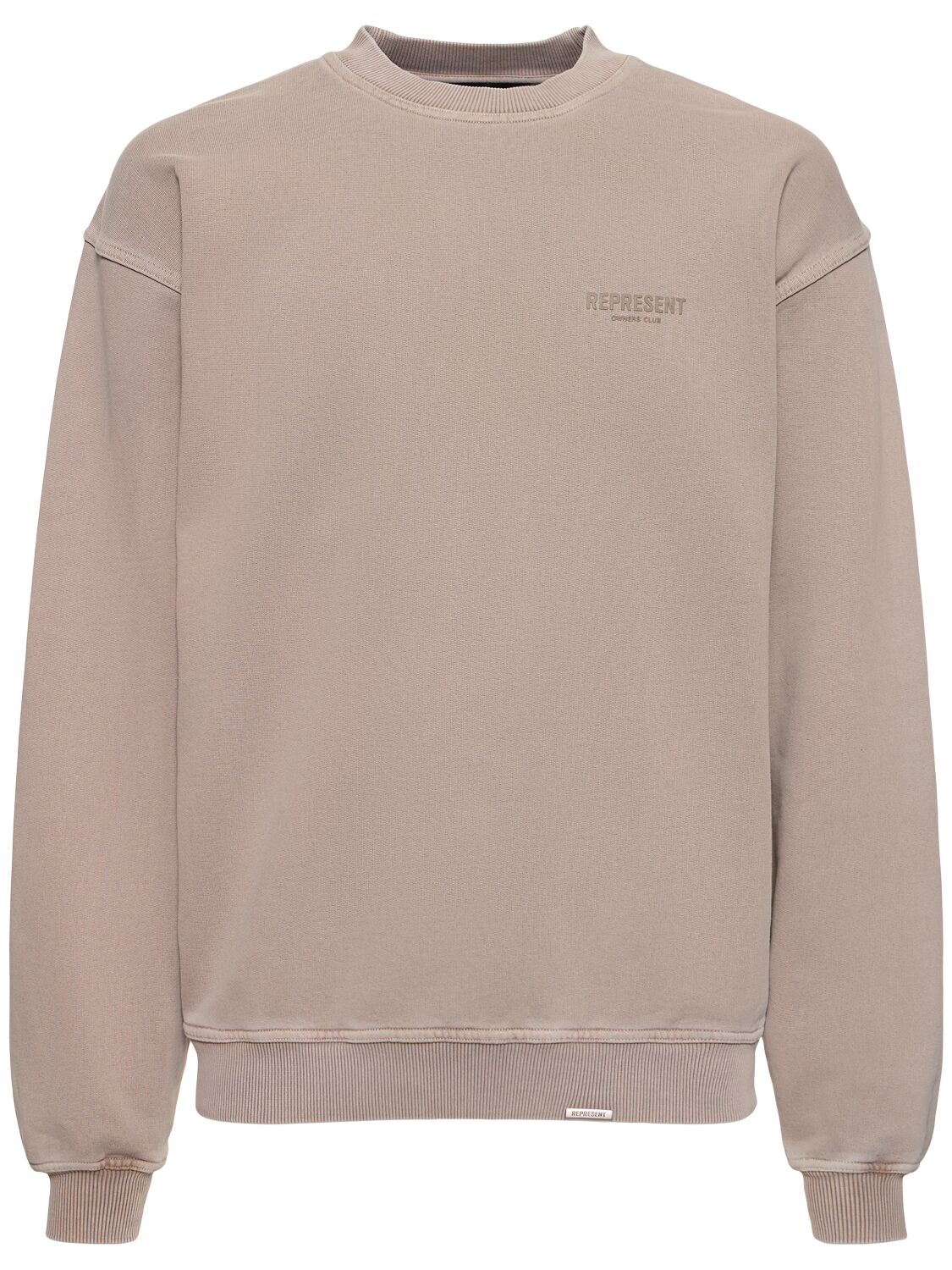 Represent Owners Club Oversize Cotton Sweatshirt In Neutral