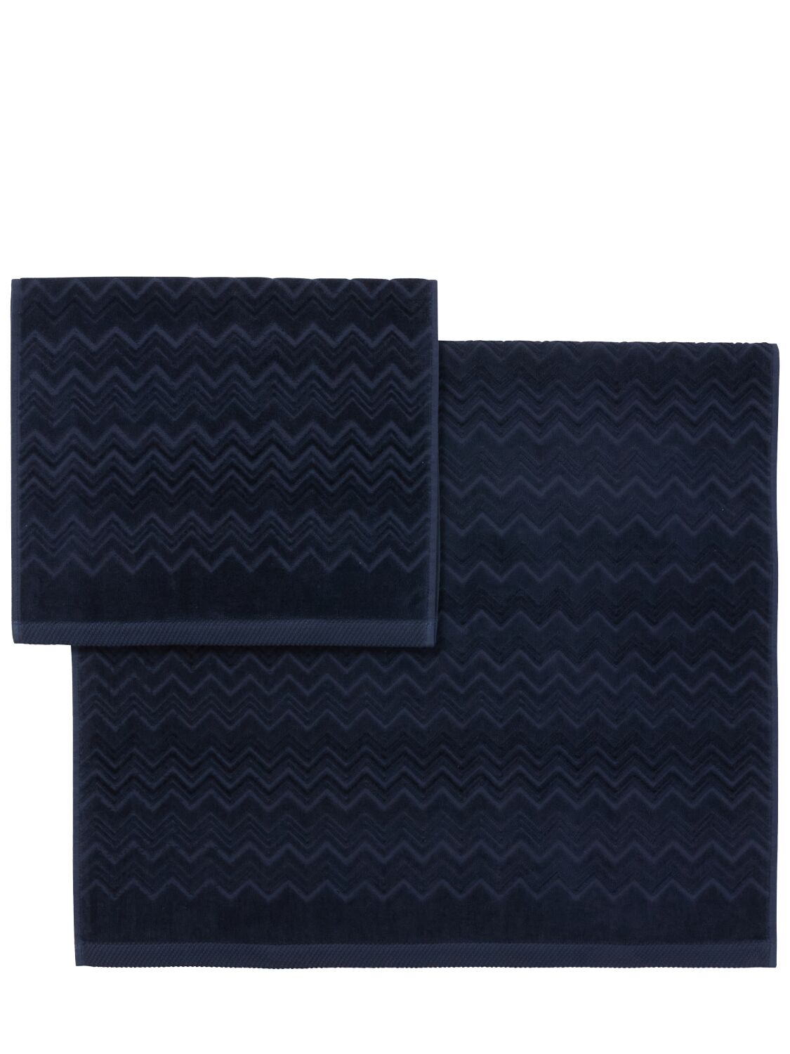 Shop Missoni Home Collection Chalk Set Of 2 Towels In Blue