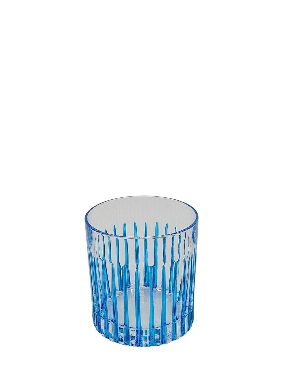 Les Ottomans Set Of 4 Hand-painted Crystal Glasses In Blue