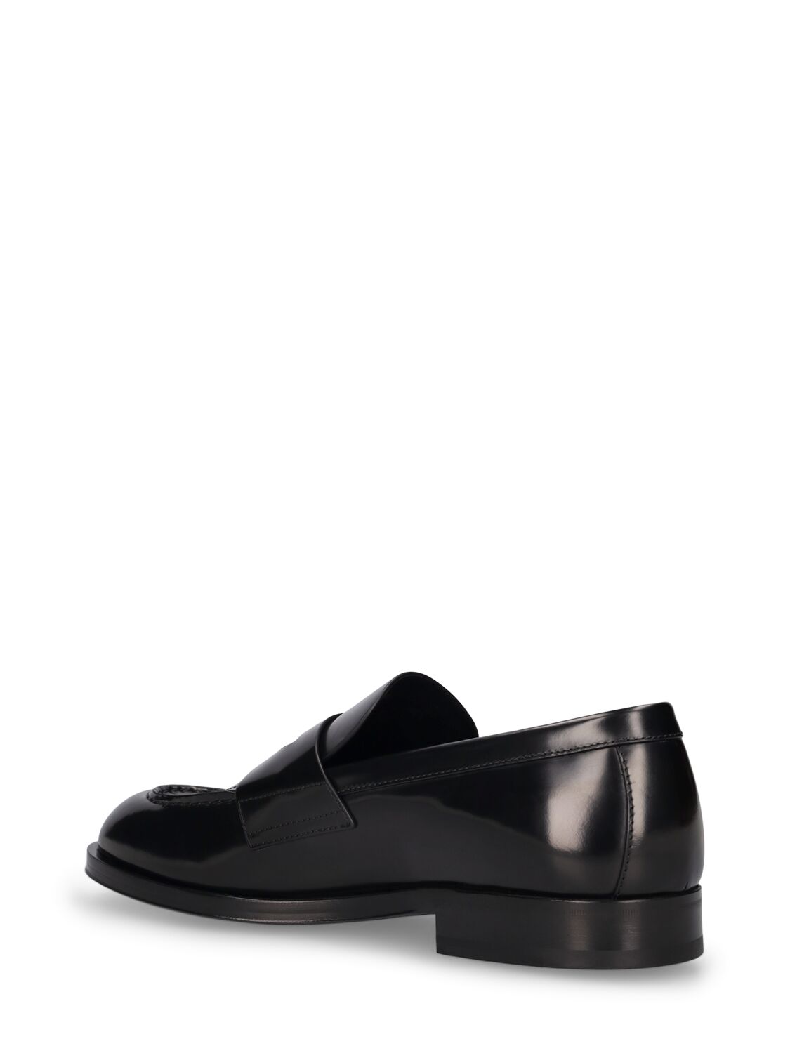 Shop Amiri Logo Leather Loafers In Black