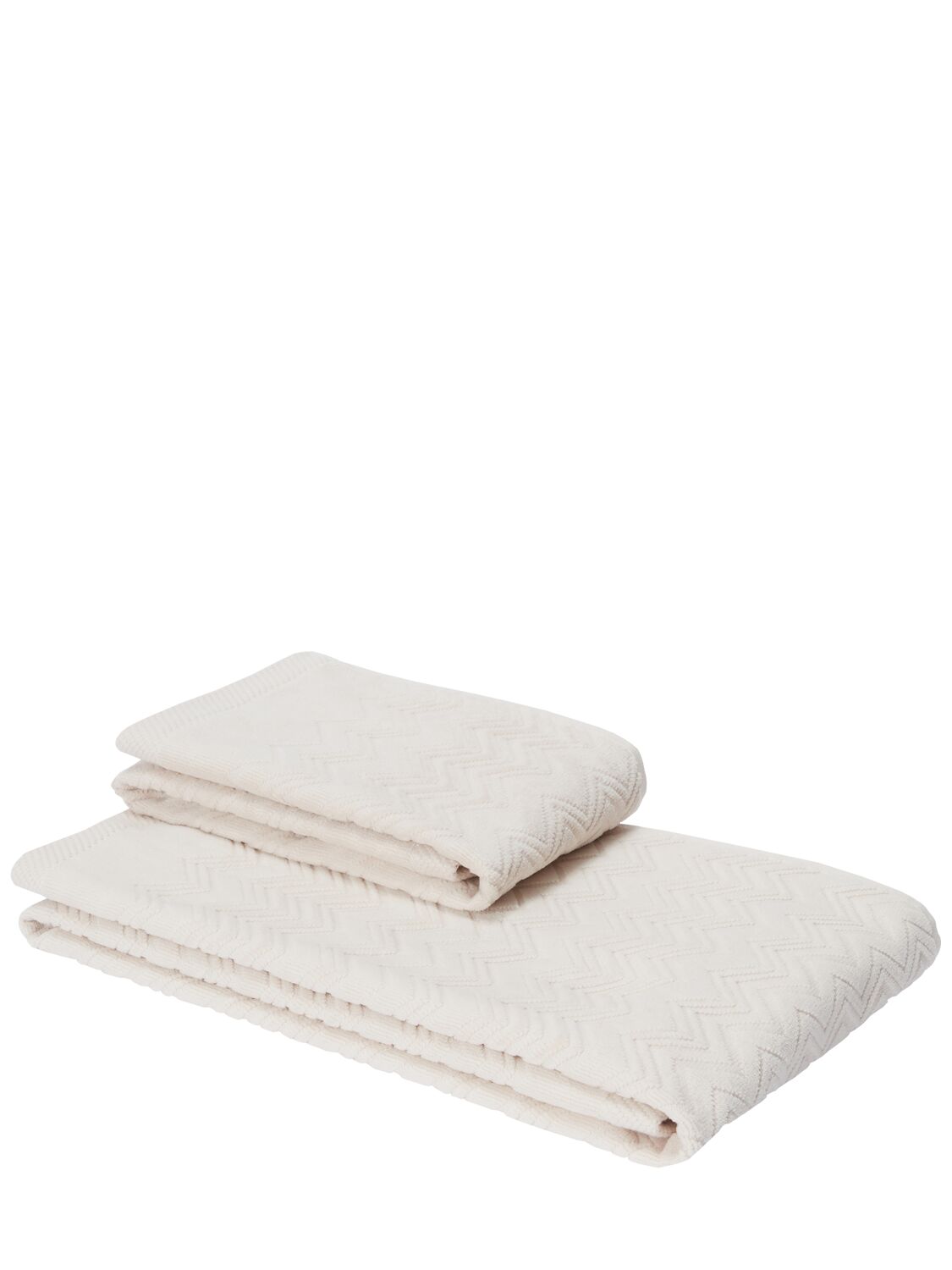Missoni Home Collection Chalk Set Of 2 Towels In Beige