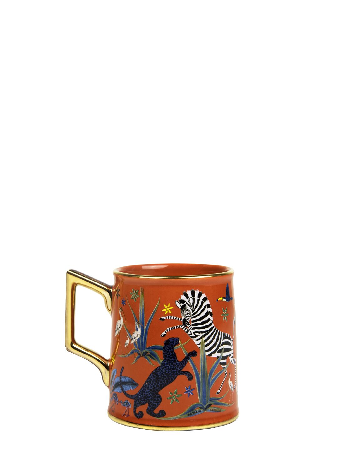 Ortigia Jungle Ceramic Mug In Orange