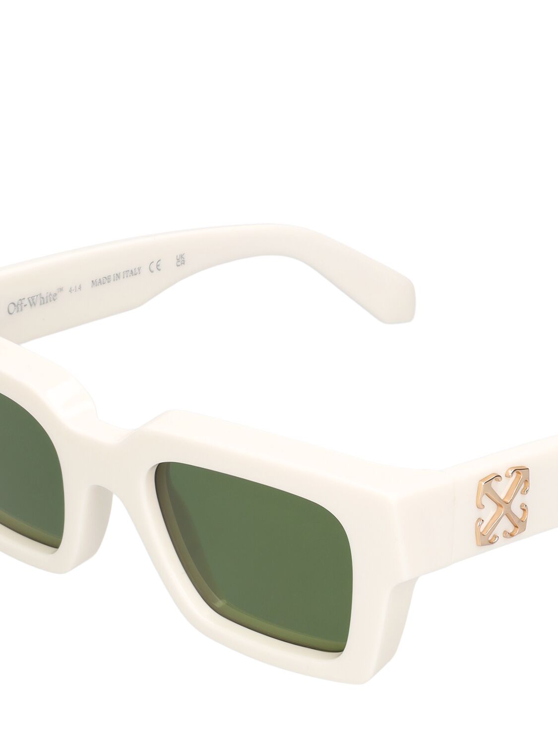 Shop Off-white Virgil Acetate Sunglasses In White,green