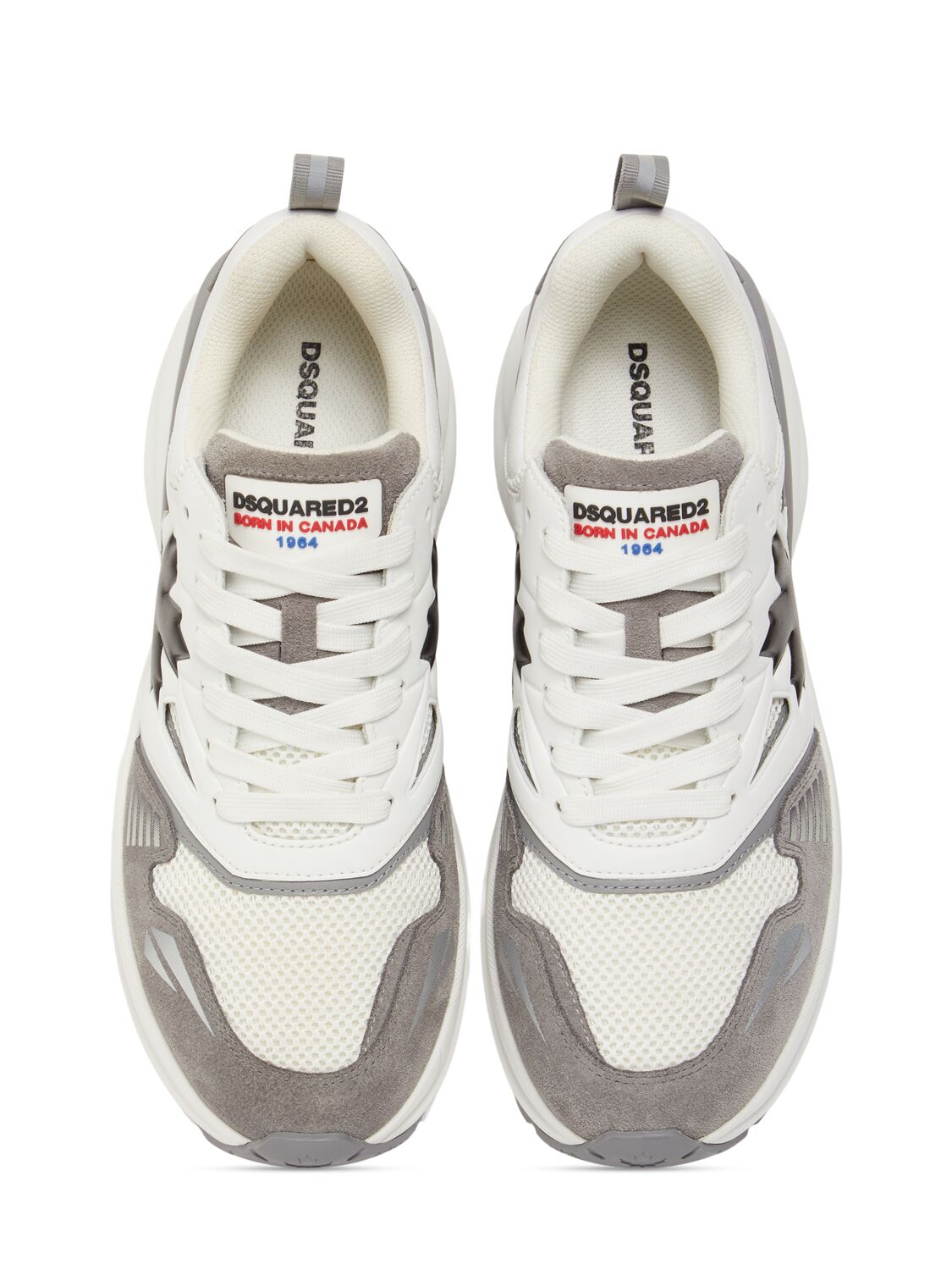 Shop Dsquared2 Dash Low Top Sneakers In Bianco Grey