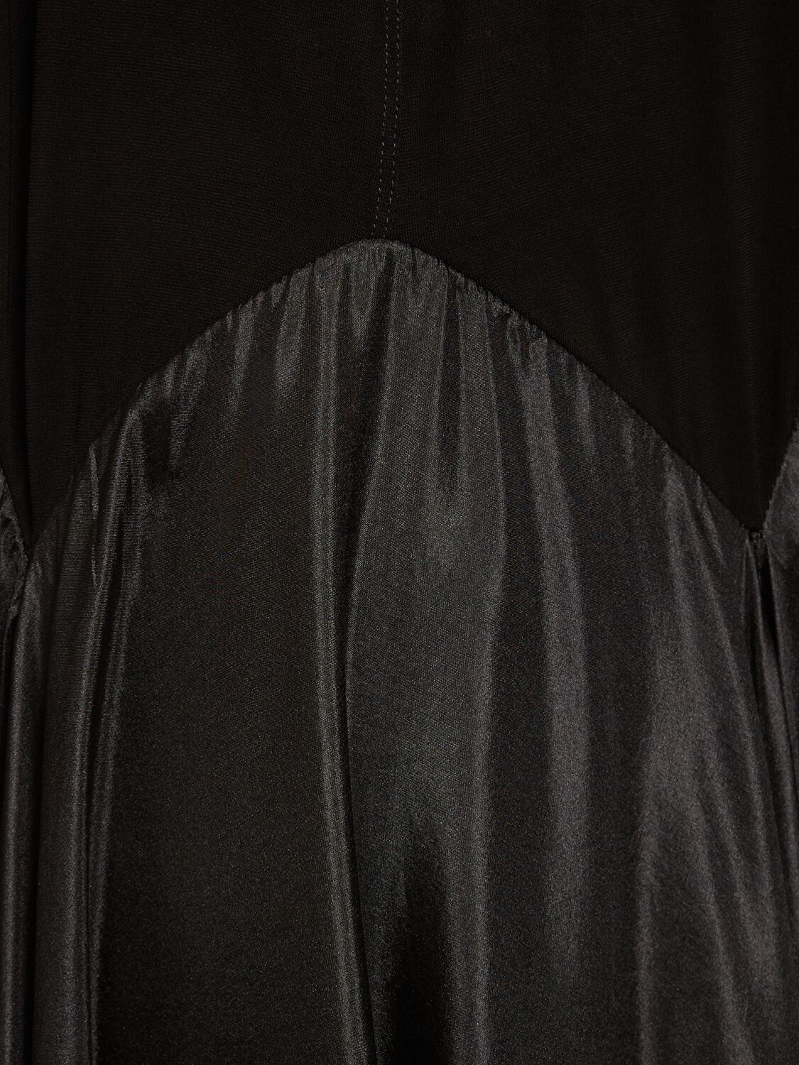 Shop Rick Owens Lido Divine Silk & Cupro Maxi Dress In Black