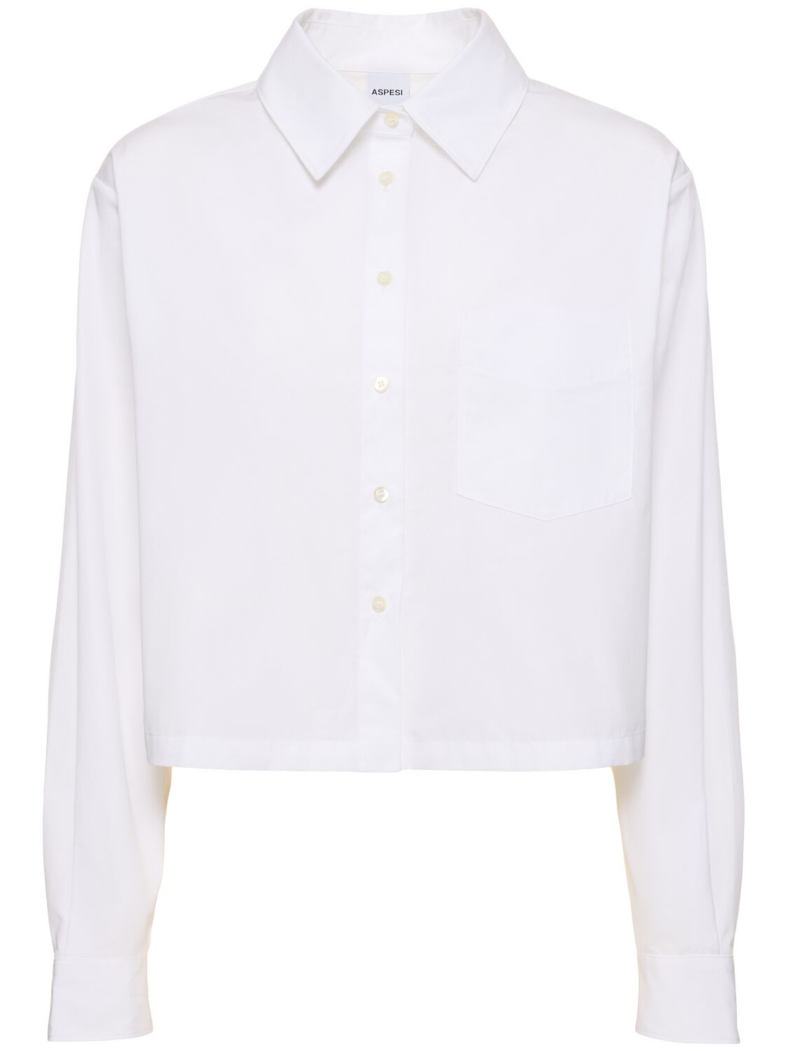 Aspesi Cotton Poplin Shirt W/ Breast Pocket In White