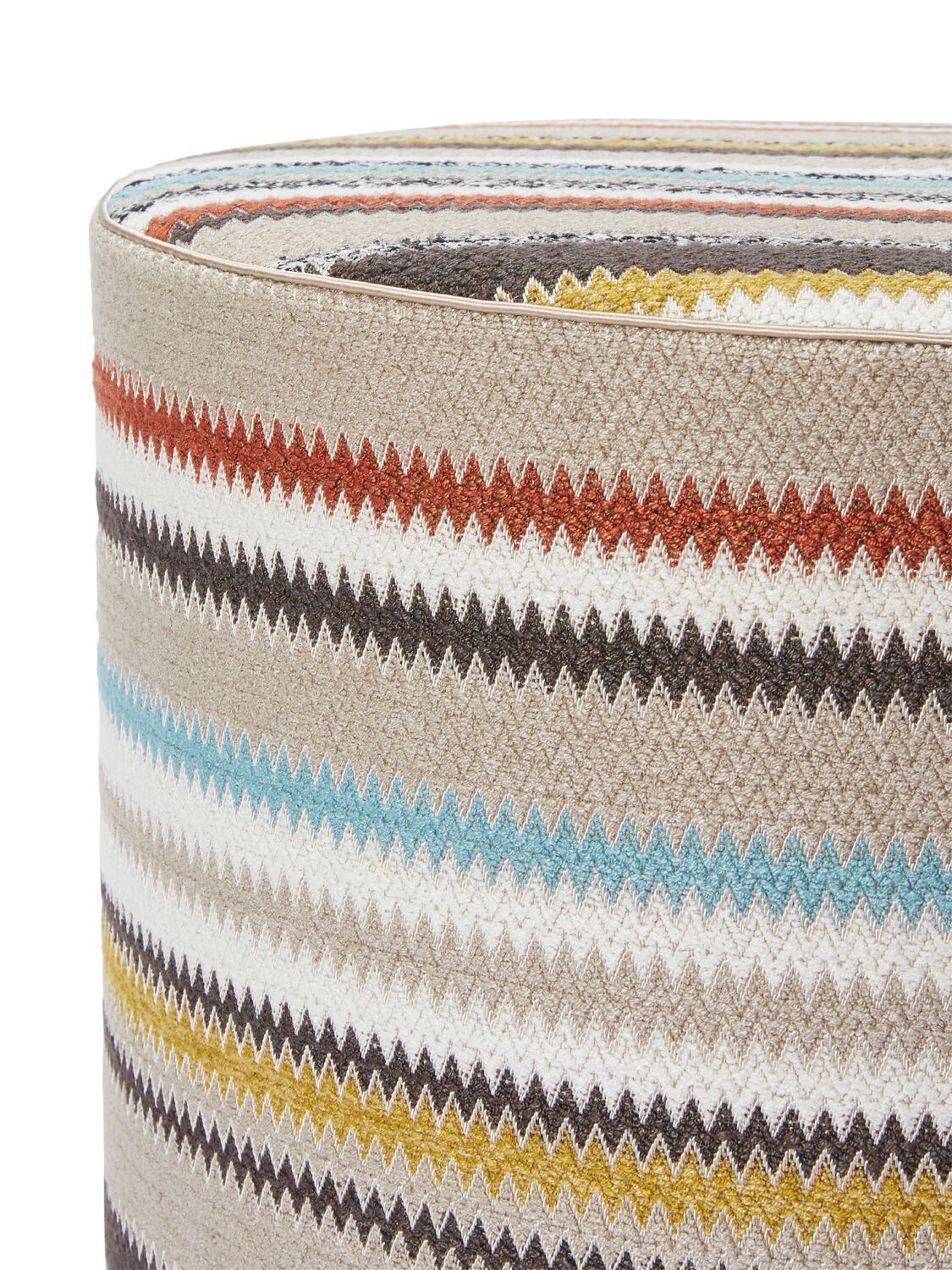 Shop Missoni Home Collection Blurred Cylindrical Pouf In Multicolor