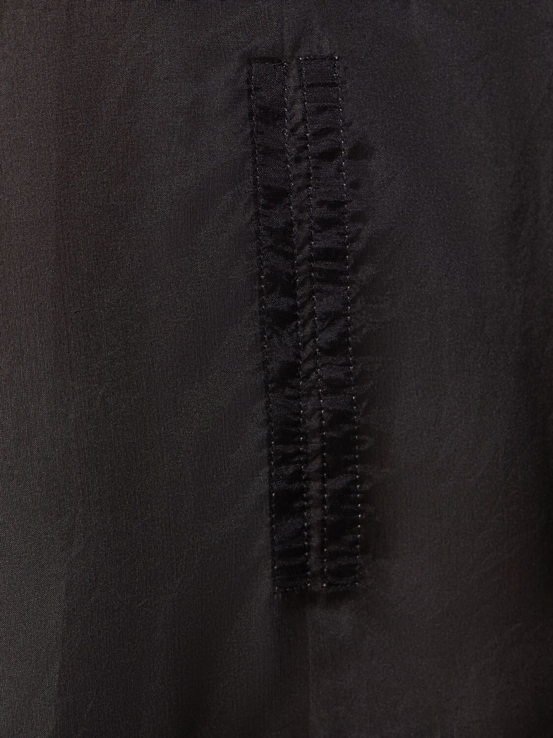 Shop Rick Owens Zero Silk & Rib Jersey Long Sleeve Shirt In Black