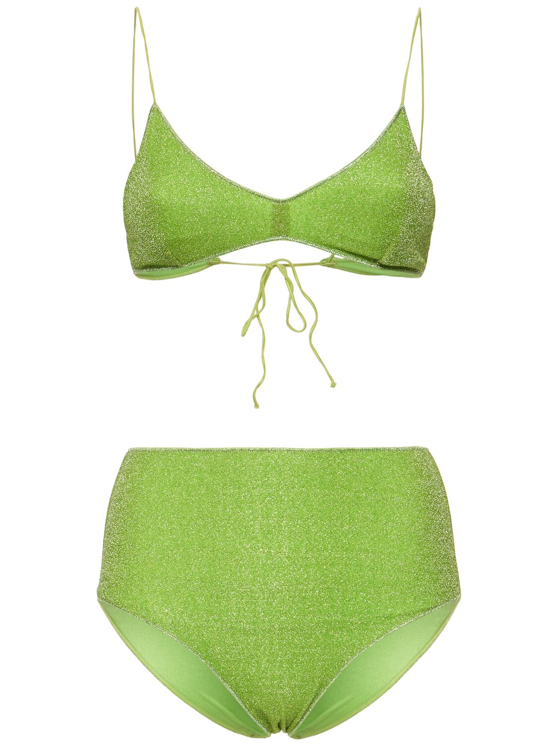 Oséree Swimwear Lumière High Waisted Bikini In 绿色