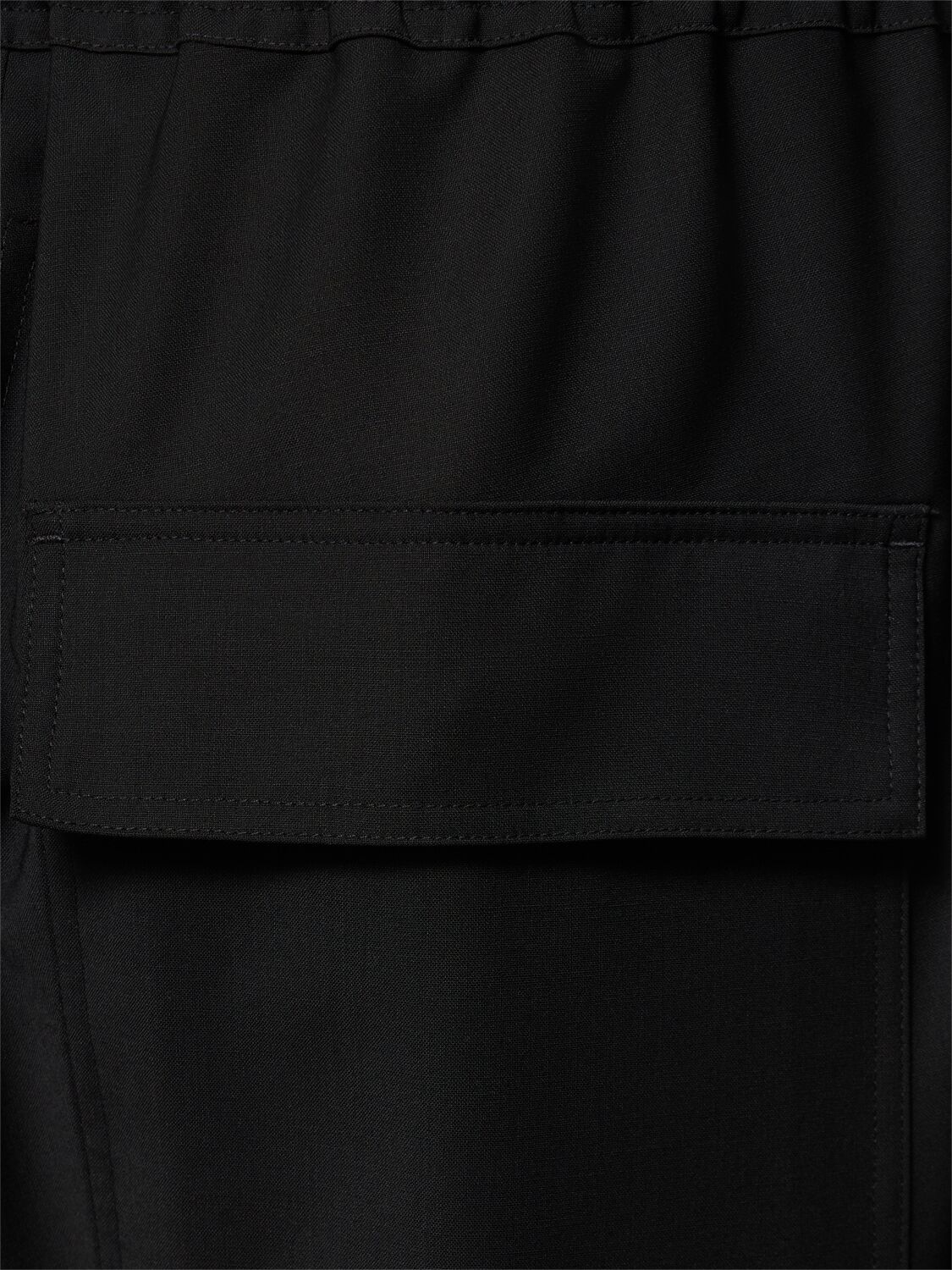 Shop Rick Owens Light Wool Drawstring Pants In Black