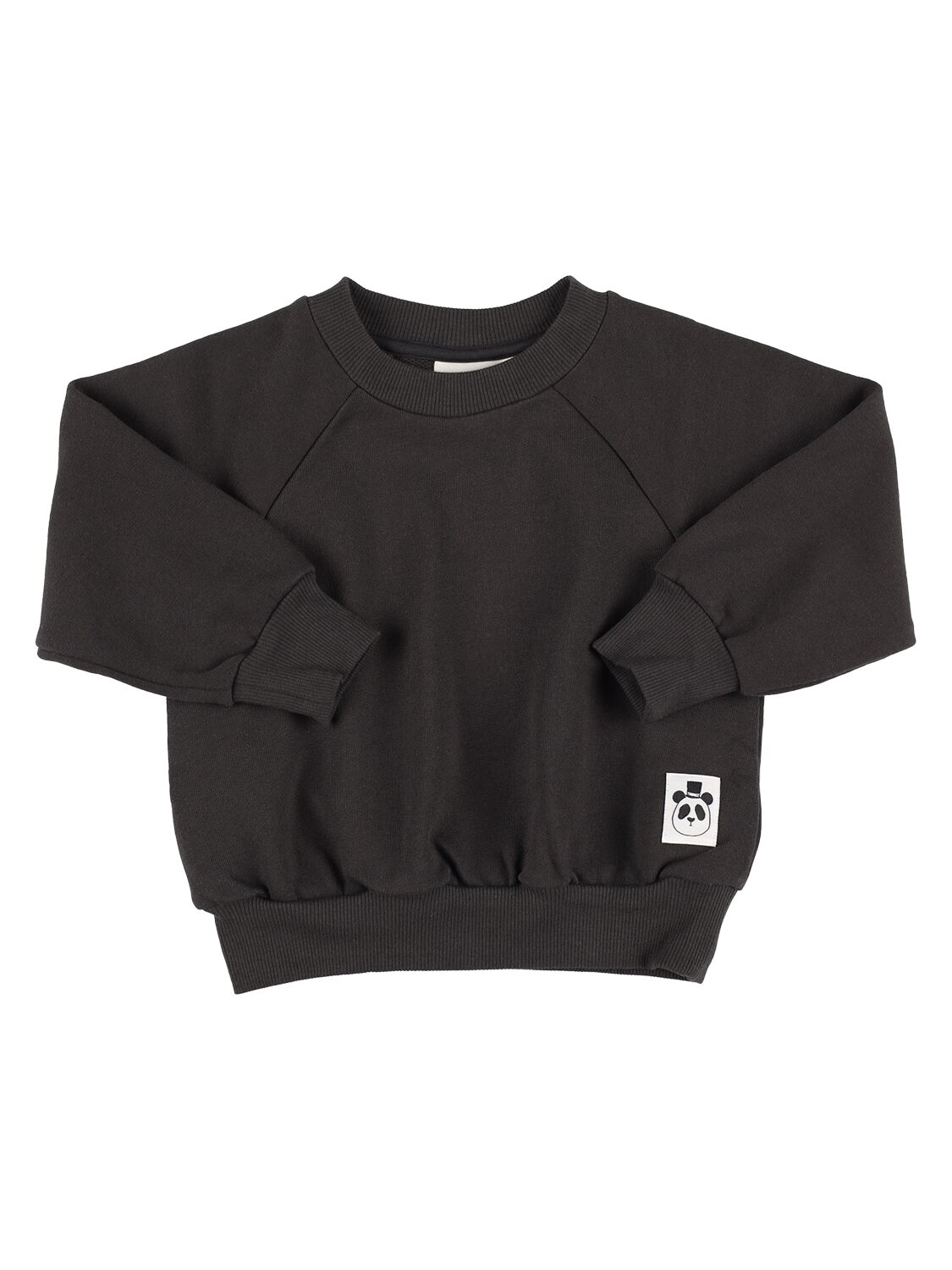 Mini Rodini Kids' Organic Cotton Sweatshirt In 黑色