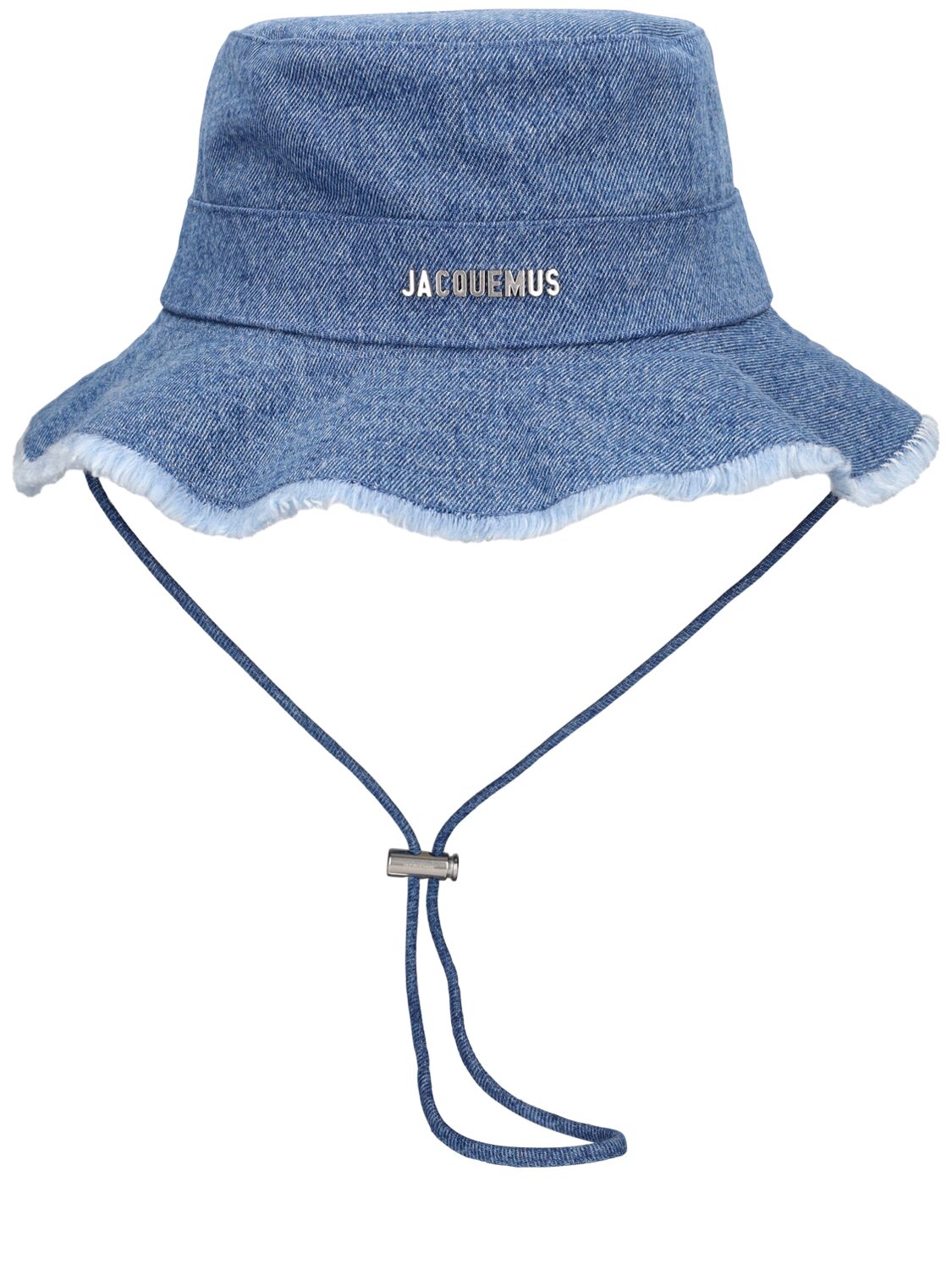 Jacquemus Le Bob Artichaut Cotton Logo Hat In Blue