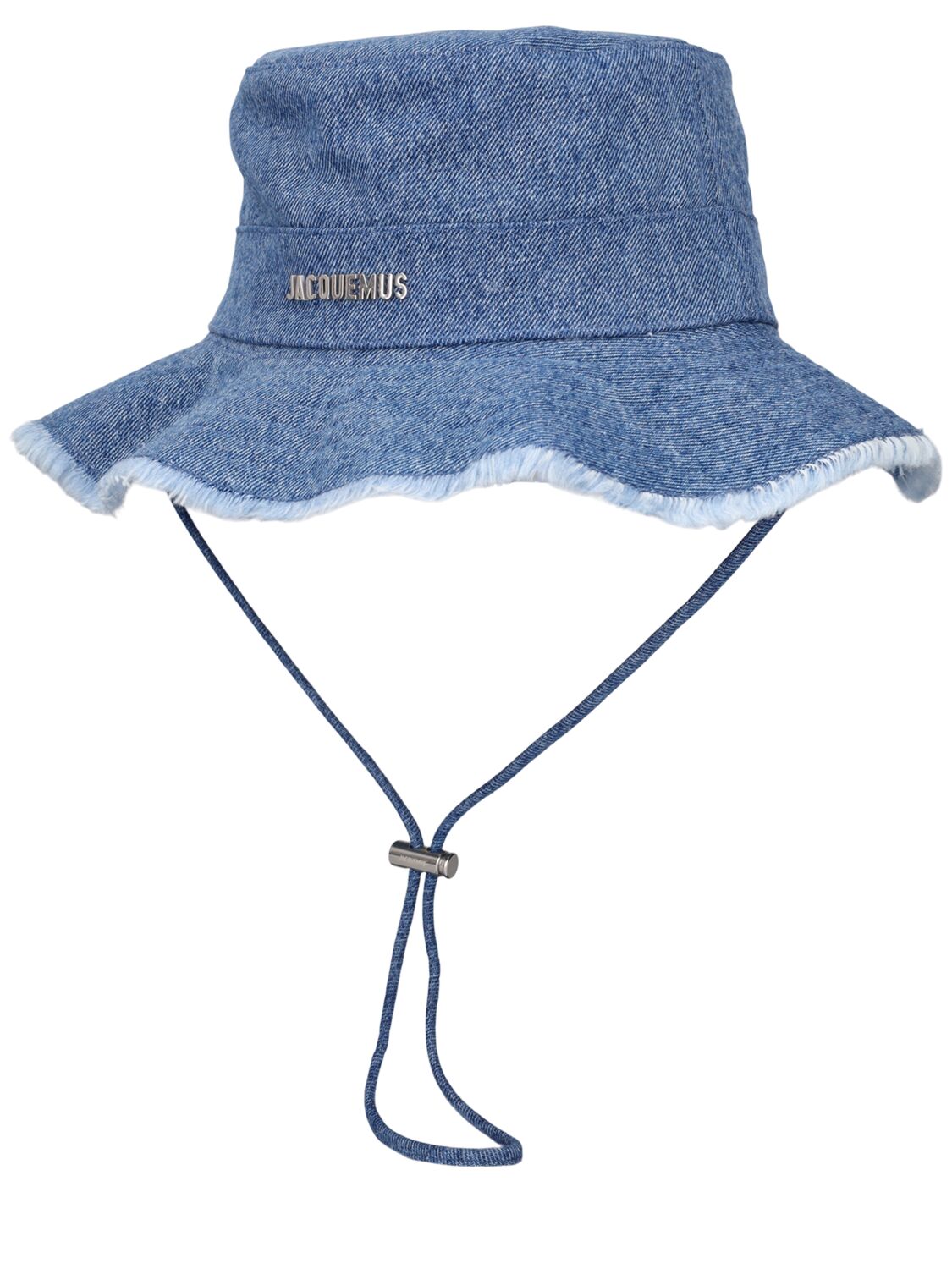 Shop Jacquemus Le Bob Artichaut Cotton Logo Hat In Blue