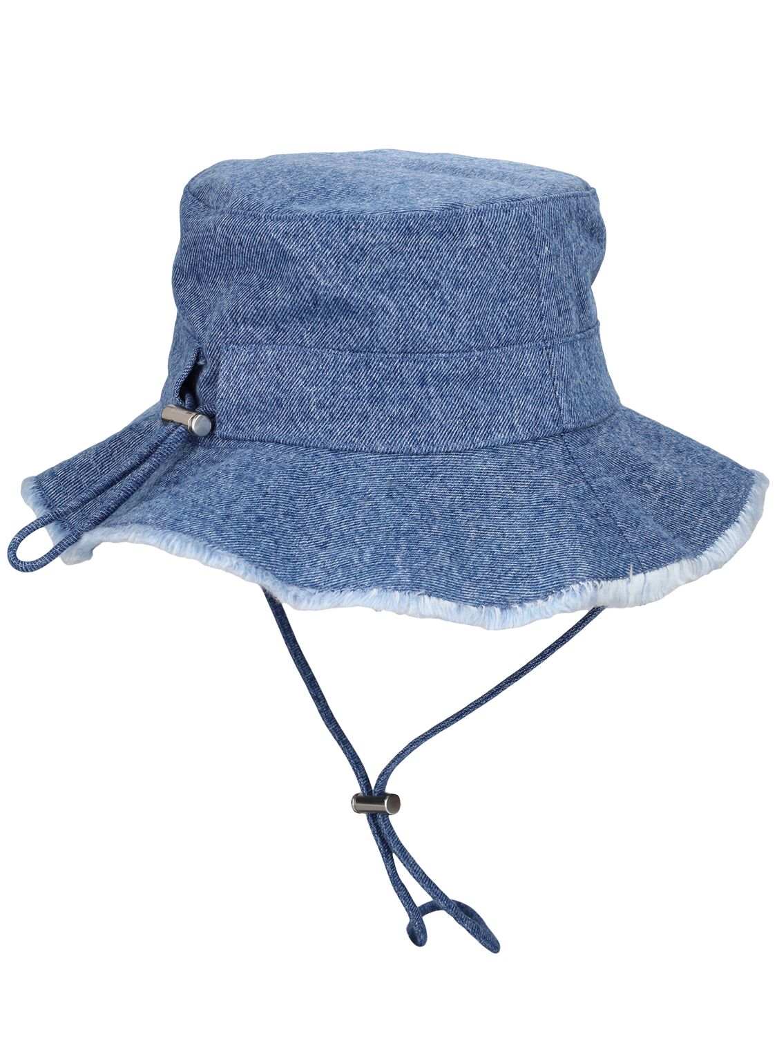 Shop Jacquemus Le Bob Artichaut Cotton Logo Hat In Blue