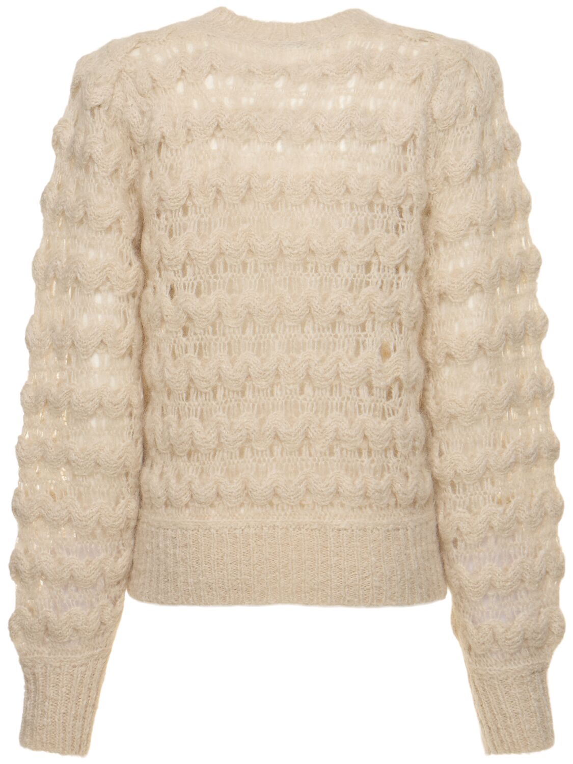 Shop Isabel Marant Elvire Mohair Blend Sweater In Beige