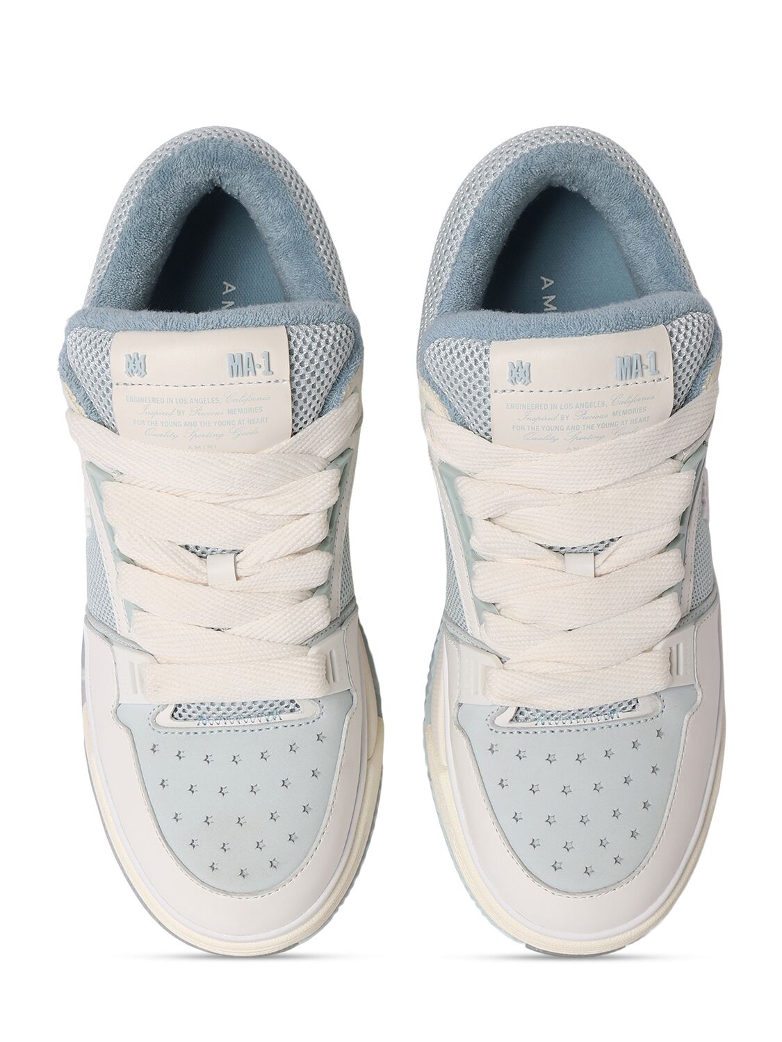 Shop Amiri Ma-1 Sneakers In Light Blue