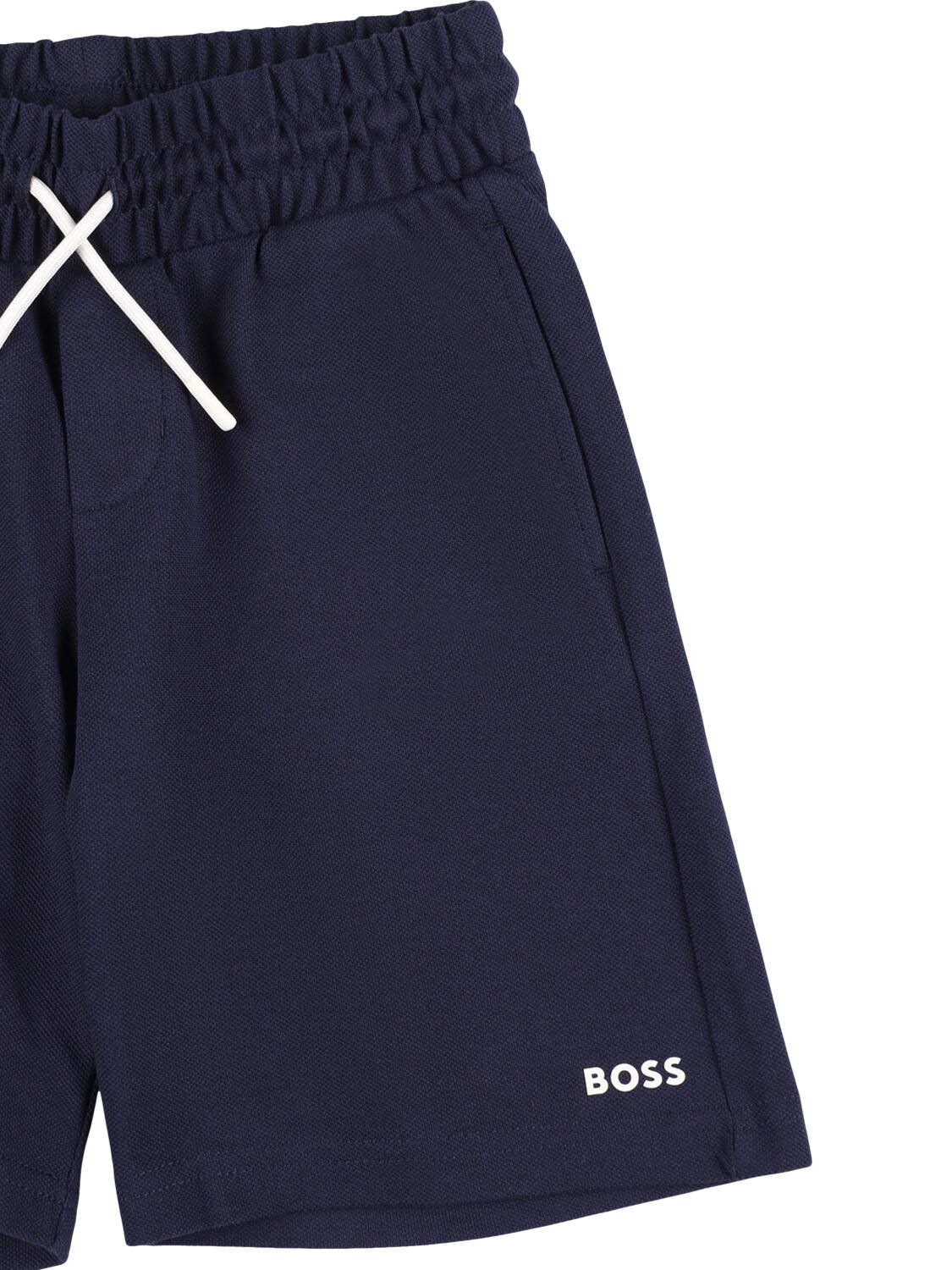 Shop Hugo Boss Cotton Piqué Polo Shirt & Shorts In Blue,navy