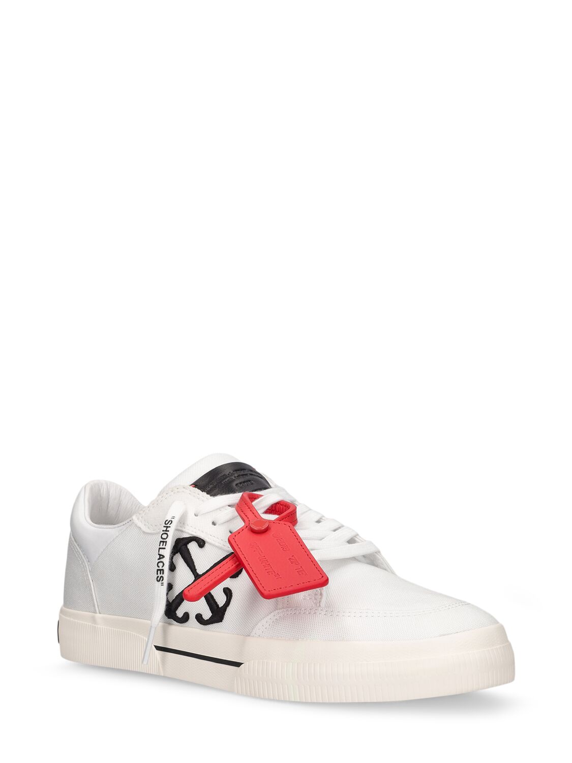 Shop Off-white 20mm New Low Vulcanized Canvas Sneakers In White