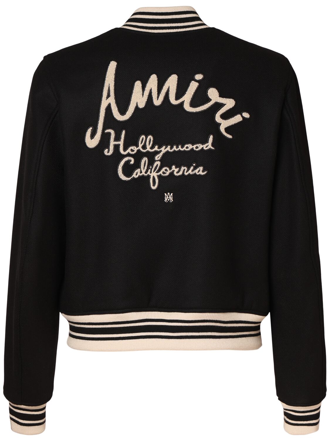 Shop Amiri Hollywood Bomber Jacket In Black