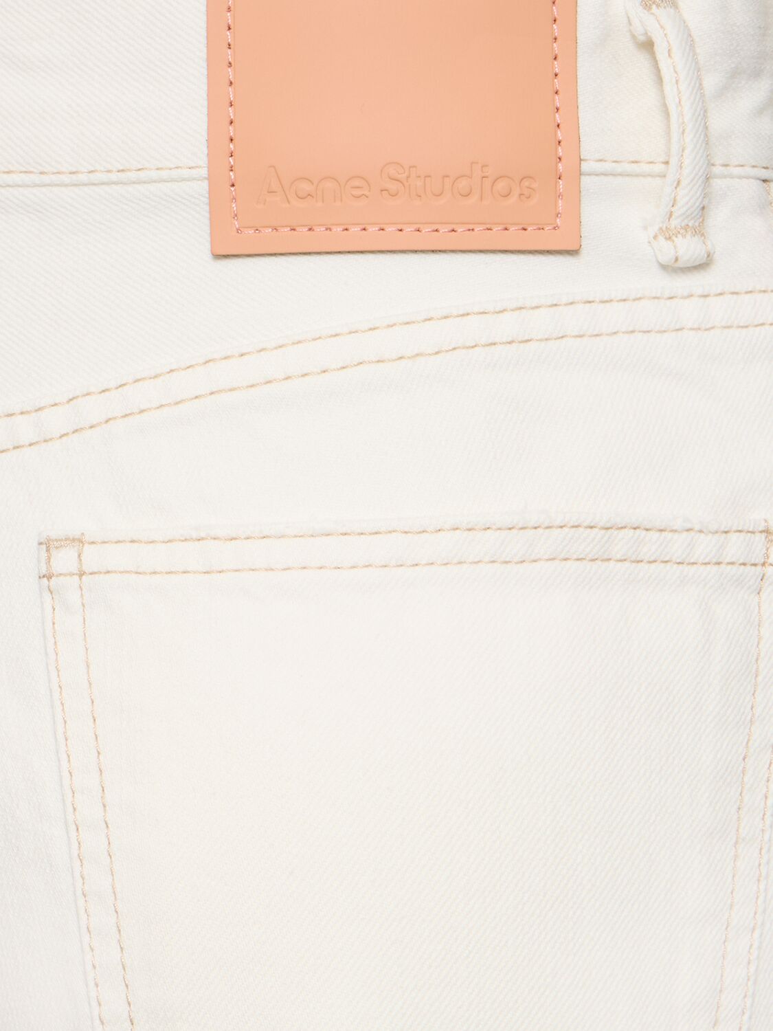 Shop Acne Studios 1977 High Waisted Denim Straight Jeans In White