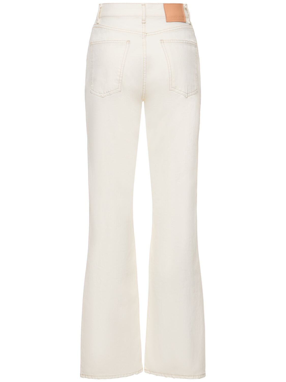 Shop Acne Studios 1977 High Waisted Denim Straight Jeans In White