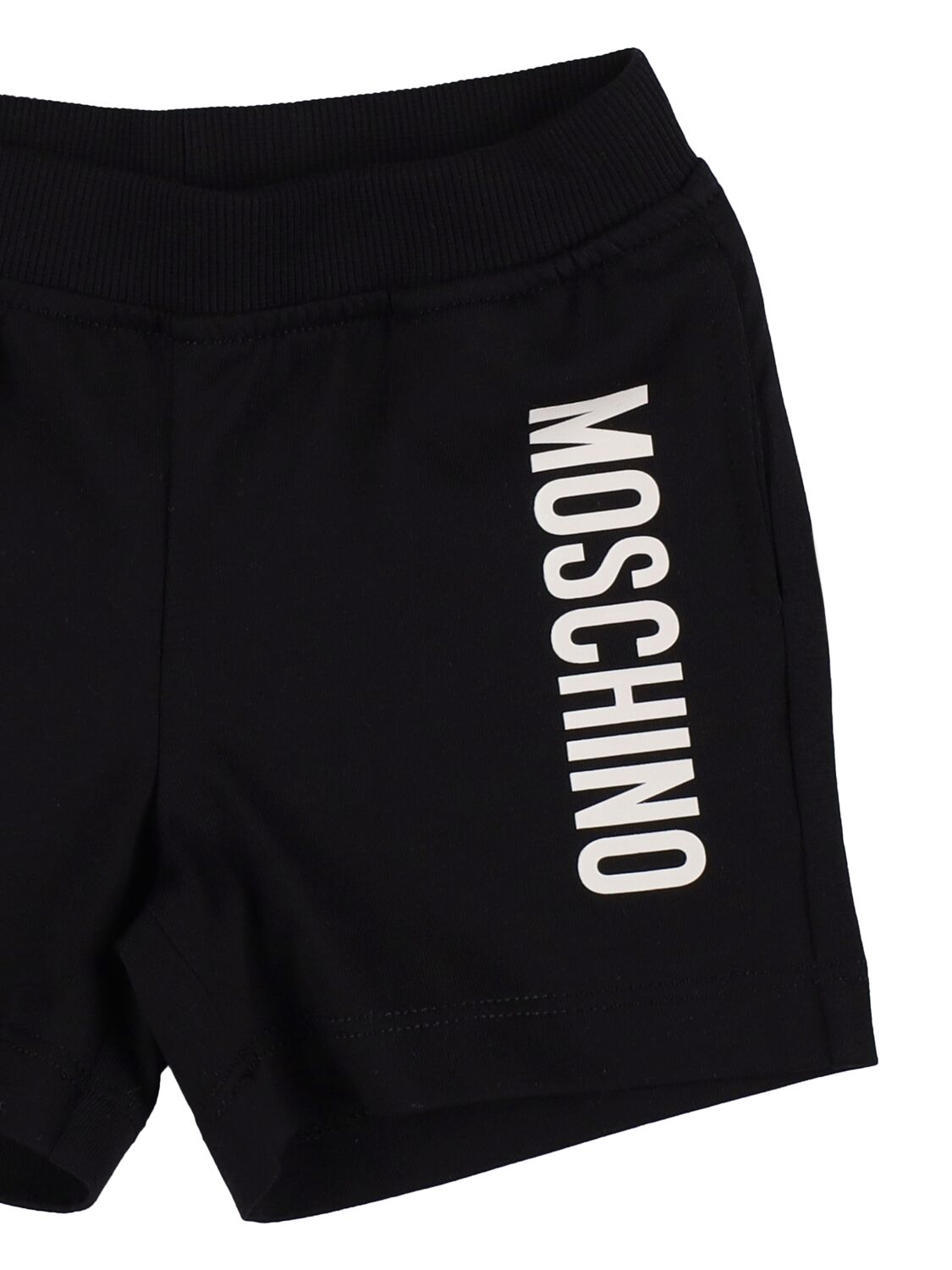 Shop Moschino Cotton Jersey T-shirt & Sweat Shorts In Grey,black