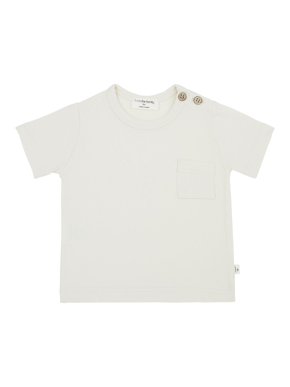 1+ In The Family Kids' Cotton Jersey T-shirt In Off-white