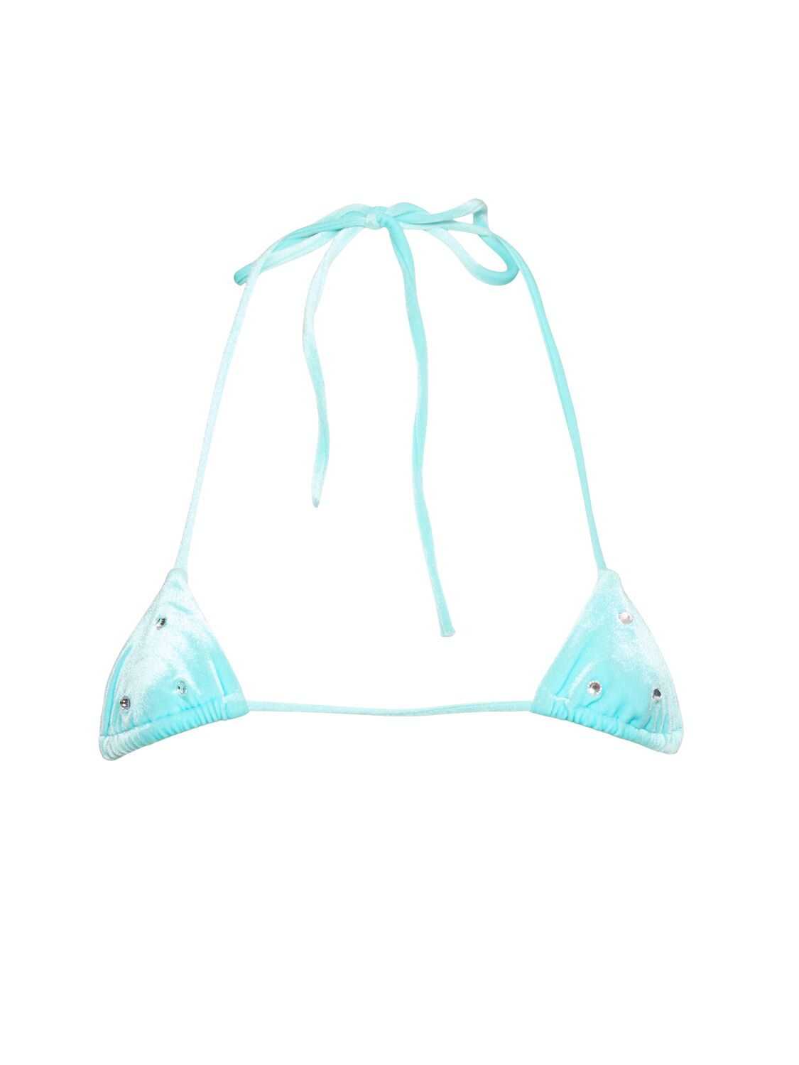 Embellished Chenille Triangle Bikini Top