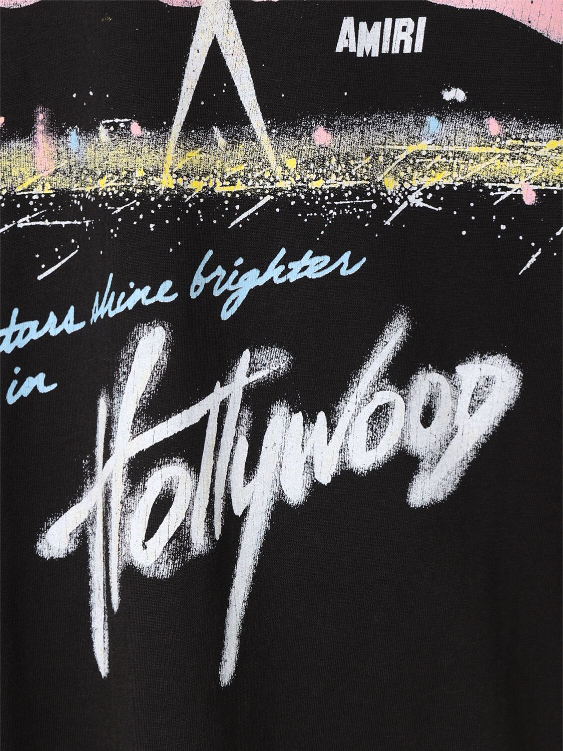 Shop Amiri Hollywood Lights T-shirt In Black