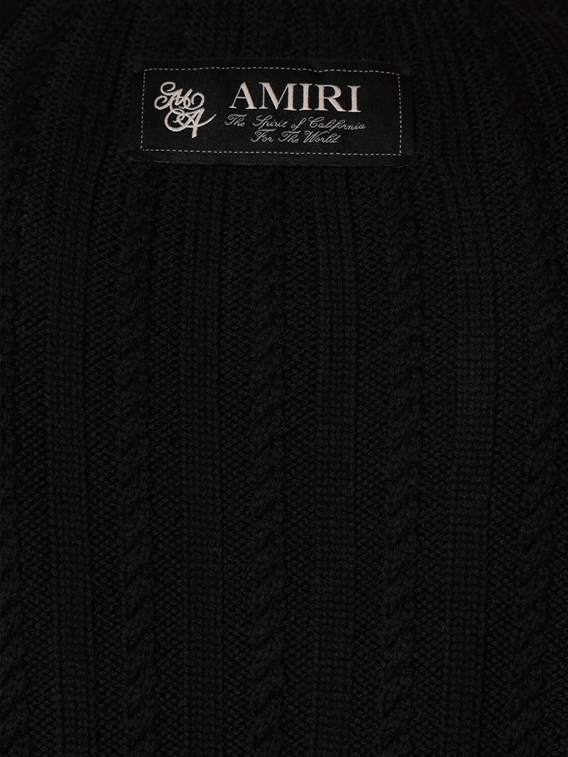 Shop Amiri Long Sleeve Polo In Black