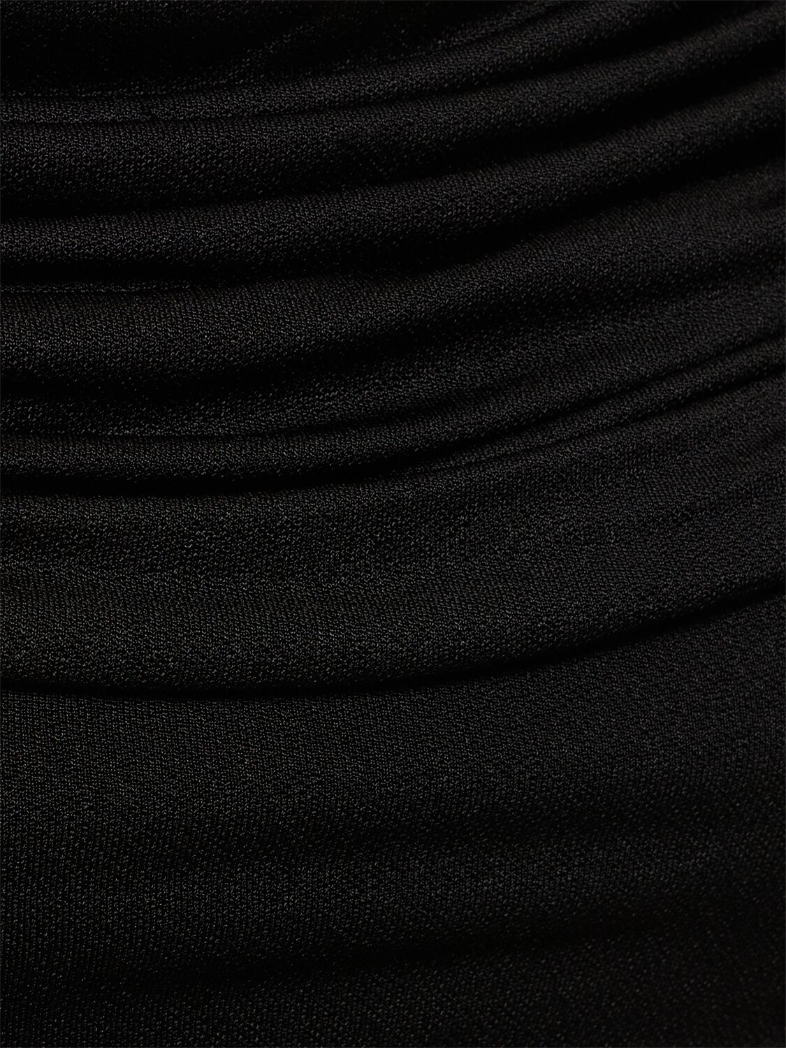 Shop Blumarine Jersey Sablé One-shoulder Mini Dress In Black