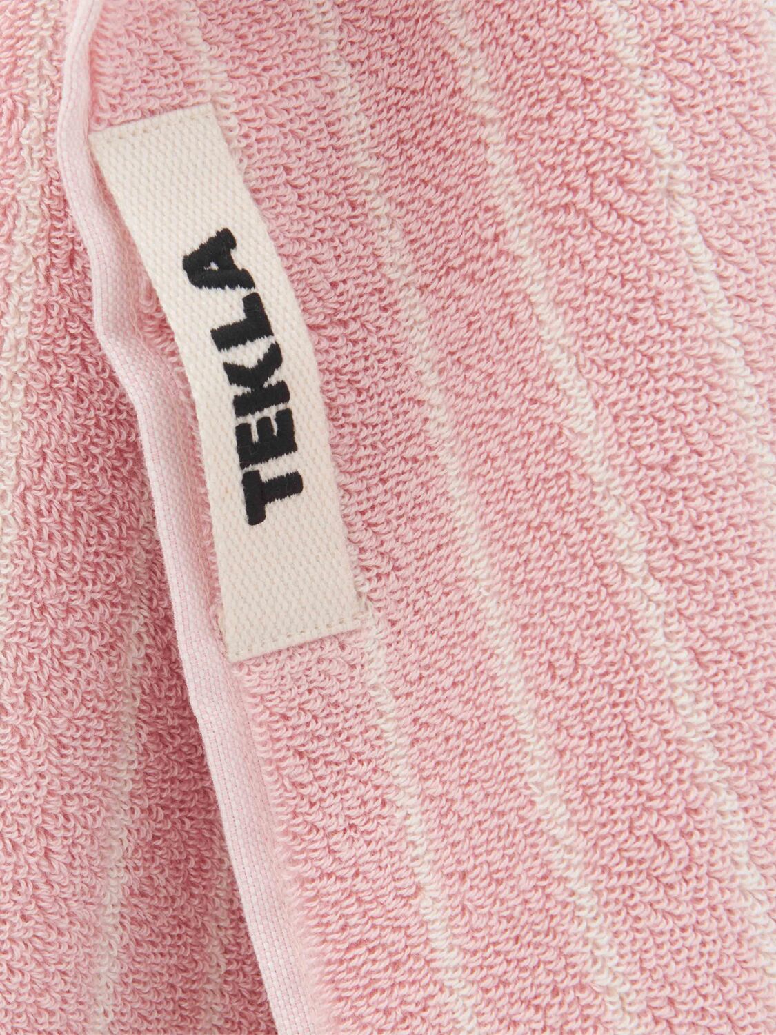 Shop Tekla Set Of 3 Organic Cotton Towels In Pink