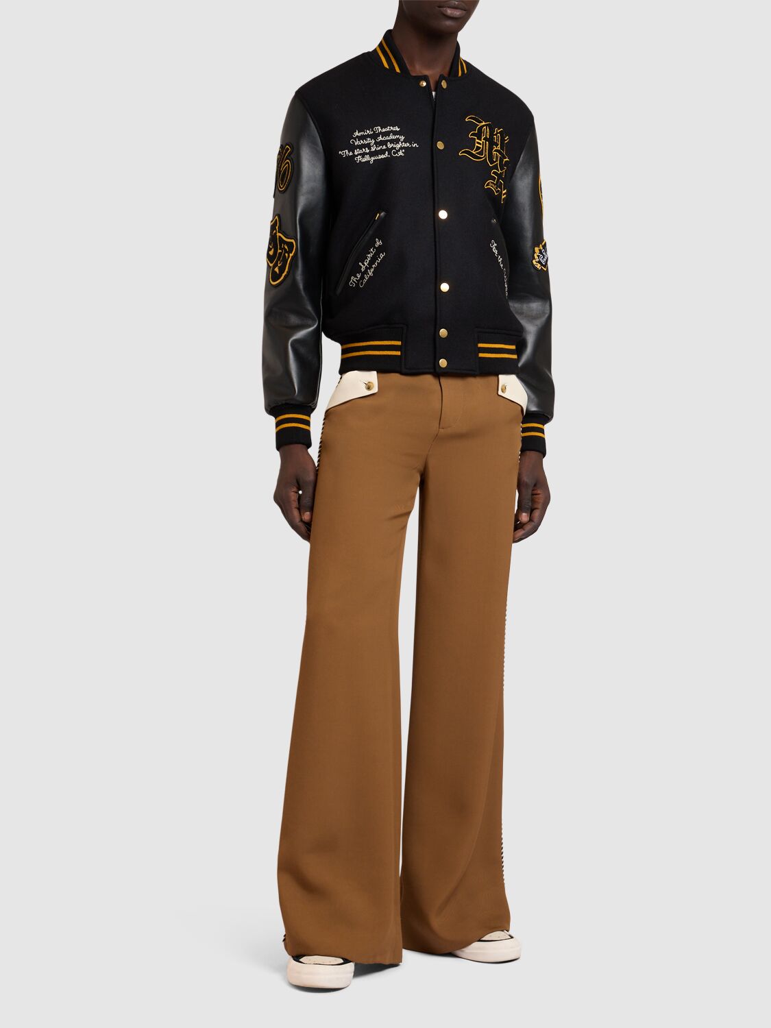 Shop Amiri Hollywood Pants In Brown