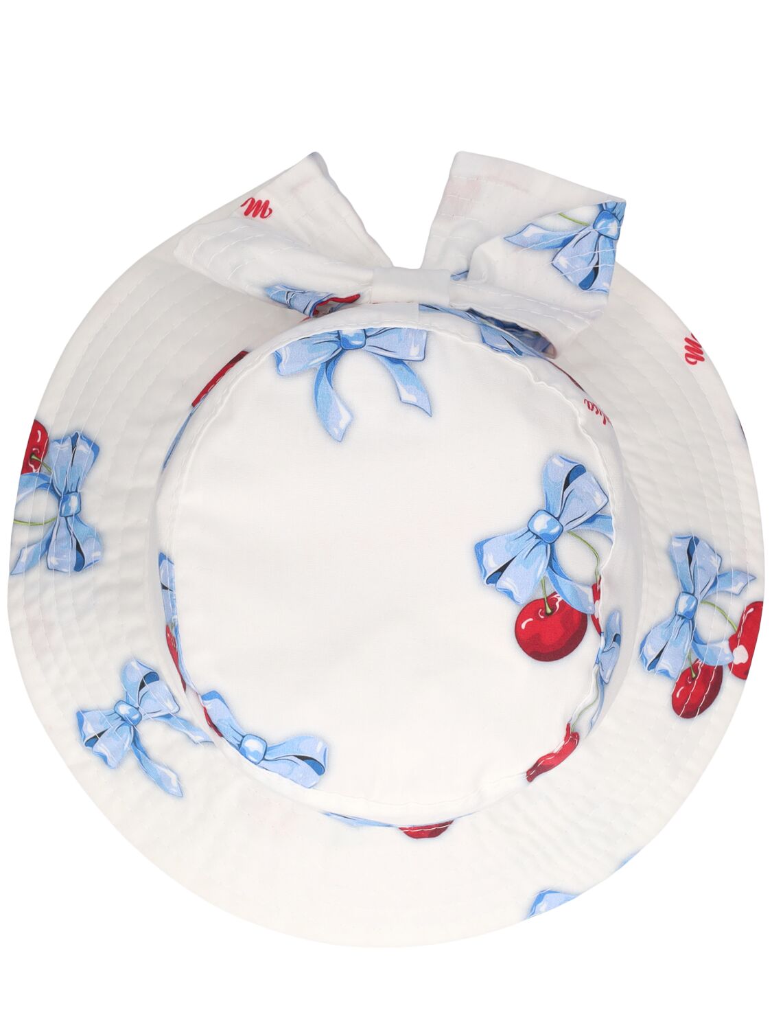Monnalisa Cotton Poplin Bucket Hat In Multicolor