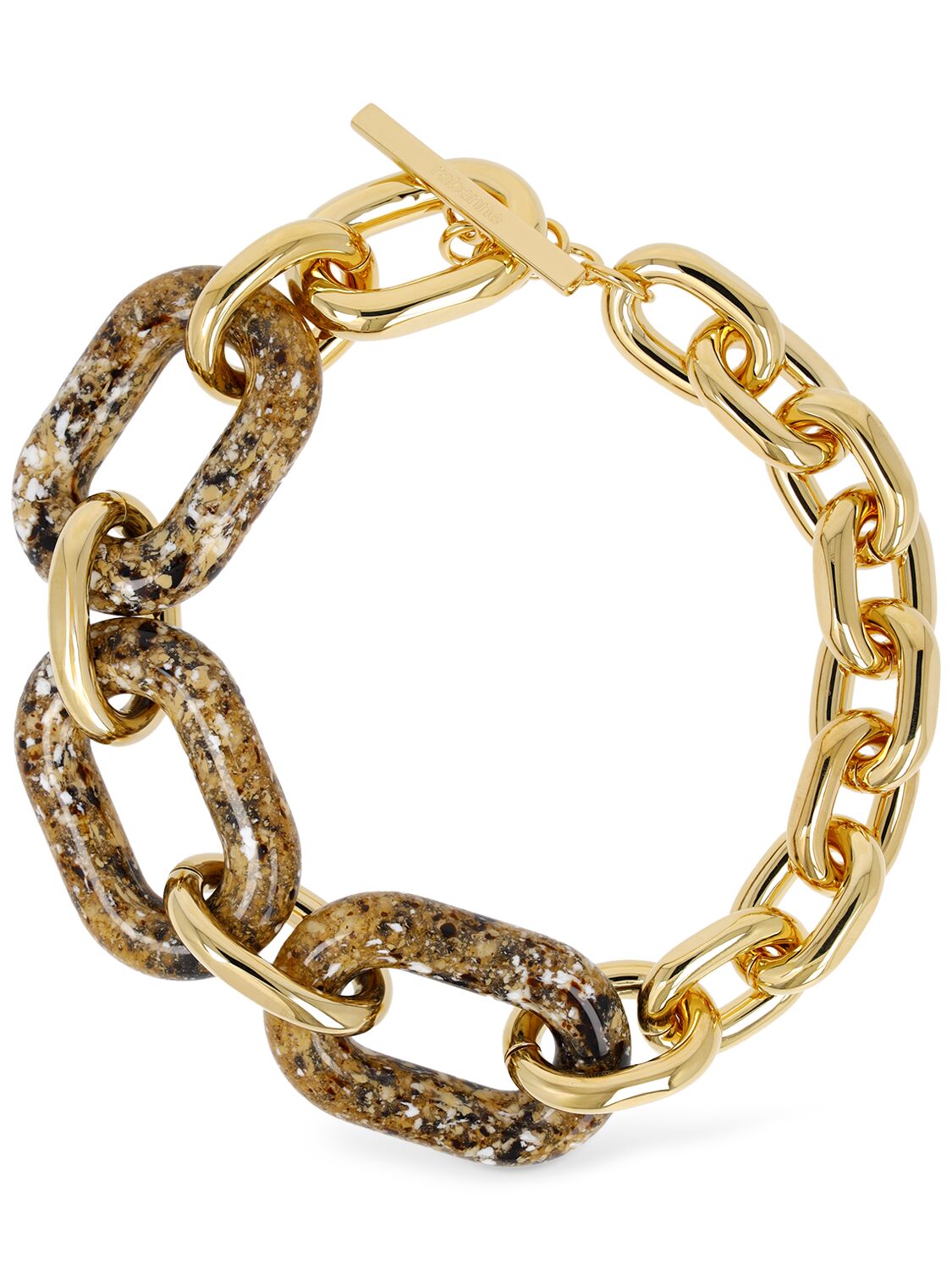 Rabanne Xl Link Collier Necklace In Gold,multi