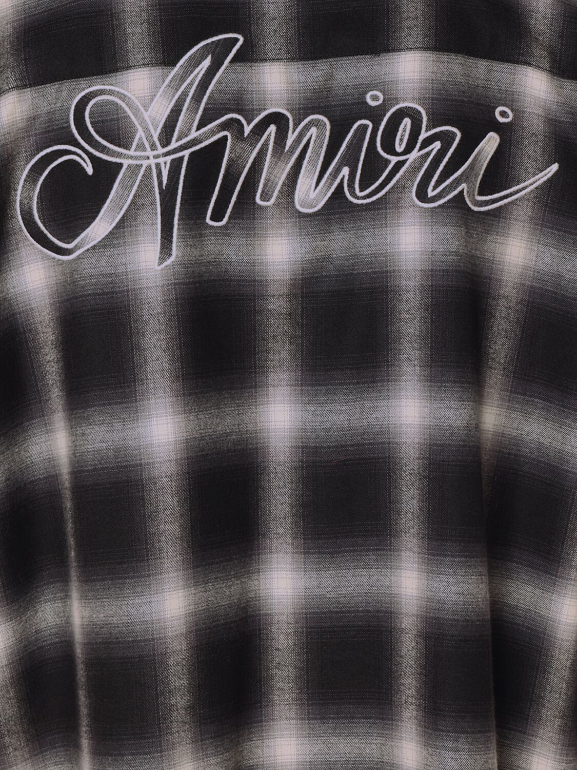 Shop Amiri Swirl Flannel Shirt In Black