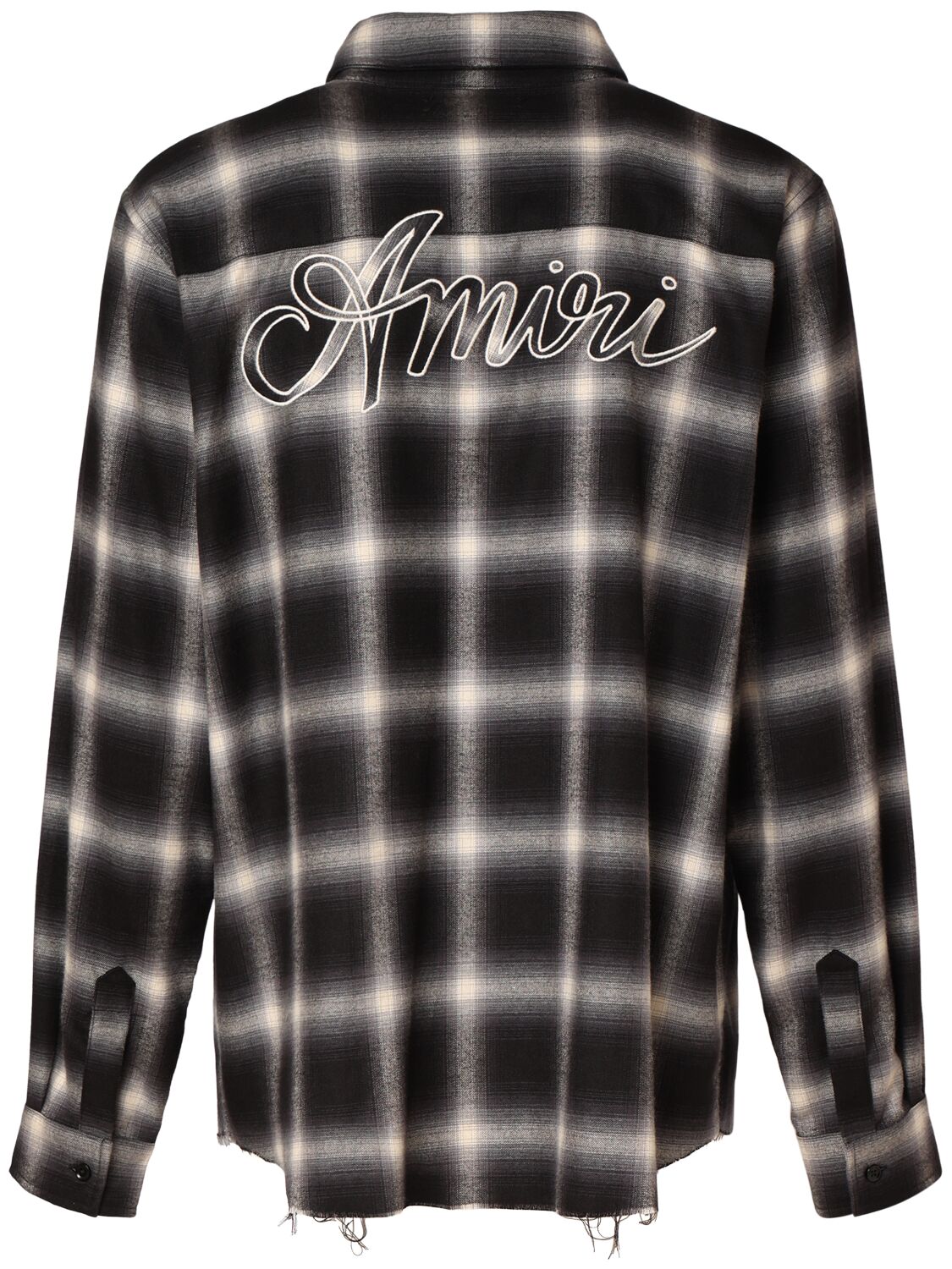 Shop Amiri Swirl Flannel Shirt In Black