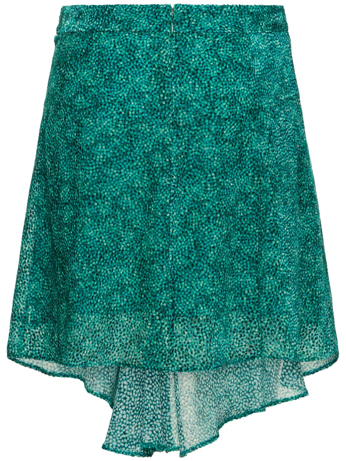 Shop Isabel Marant Selena Printed Viscose & Silk Mini Dress In Green