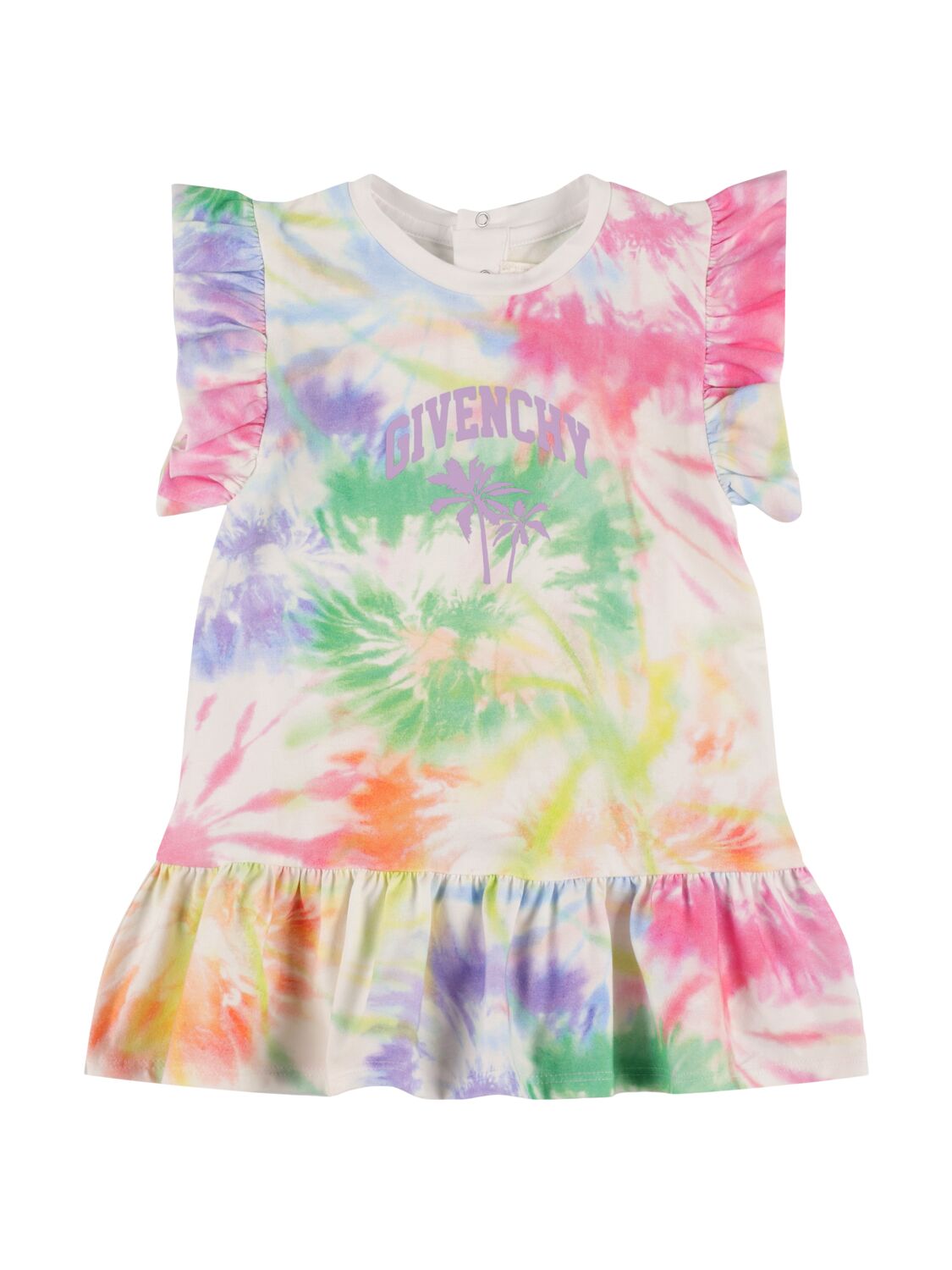 Givenchy Cotton Jersey Dress In Multicolor
