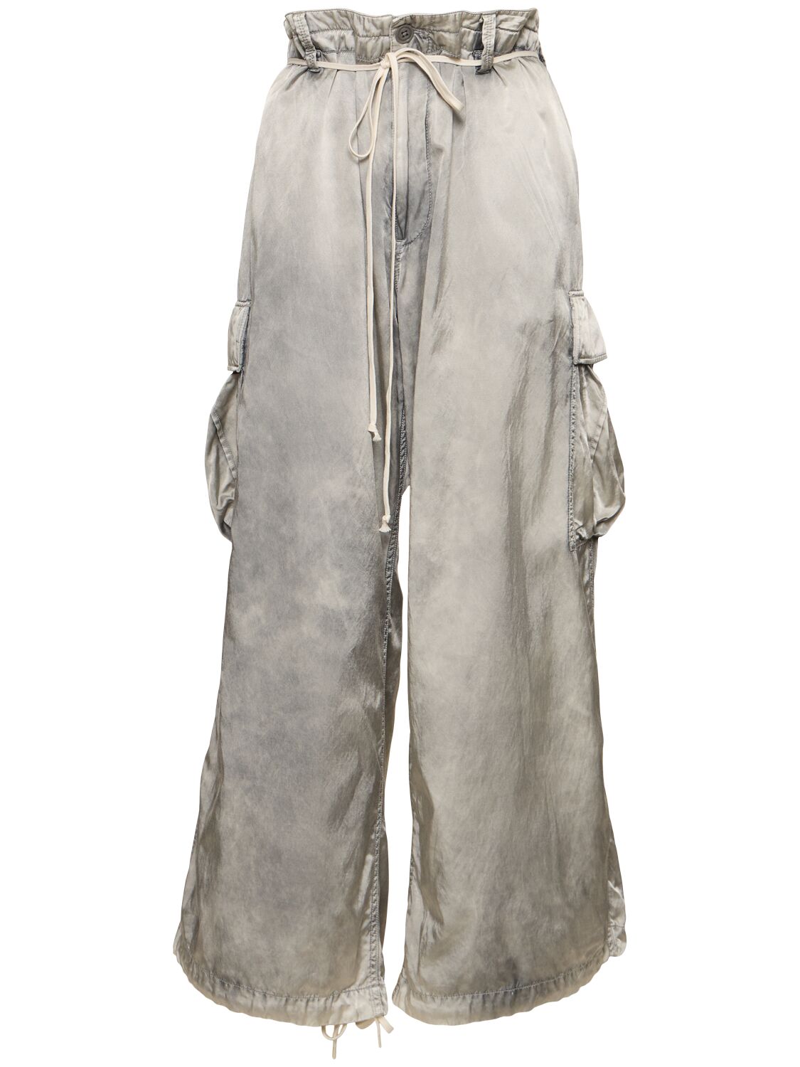 Miharayasuhiro Vintage Washed Cargo Trousers In Grey